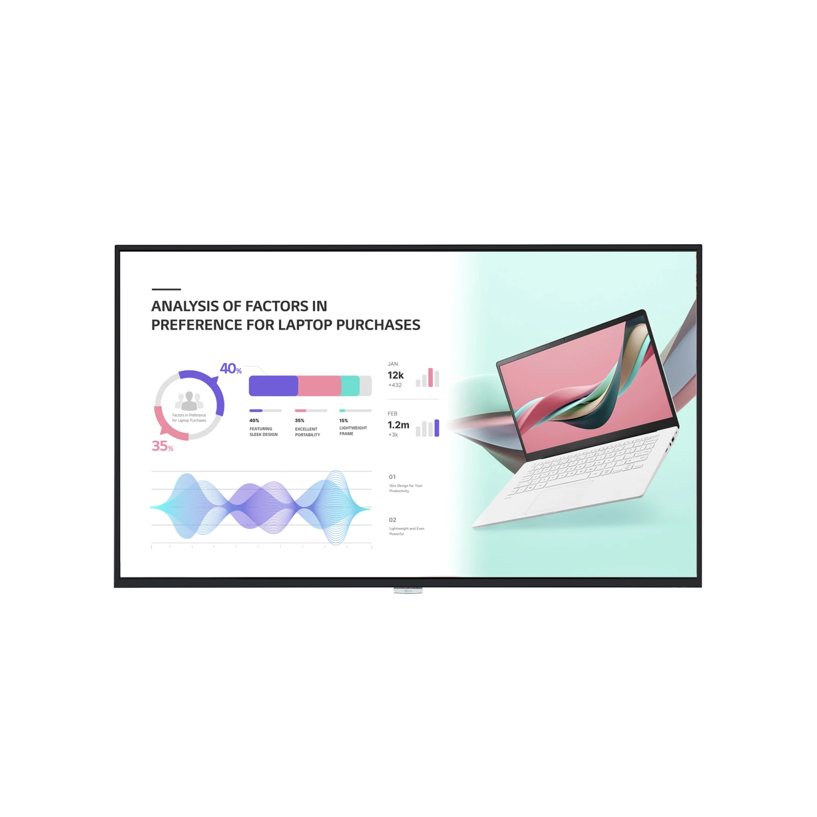 Display profesional 98" LG 98UH5J-H, 4K UHD 3840 x 2160, 500 cd/m², boxe incorporate