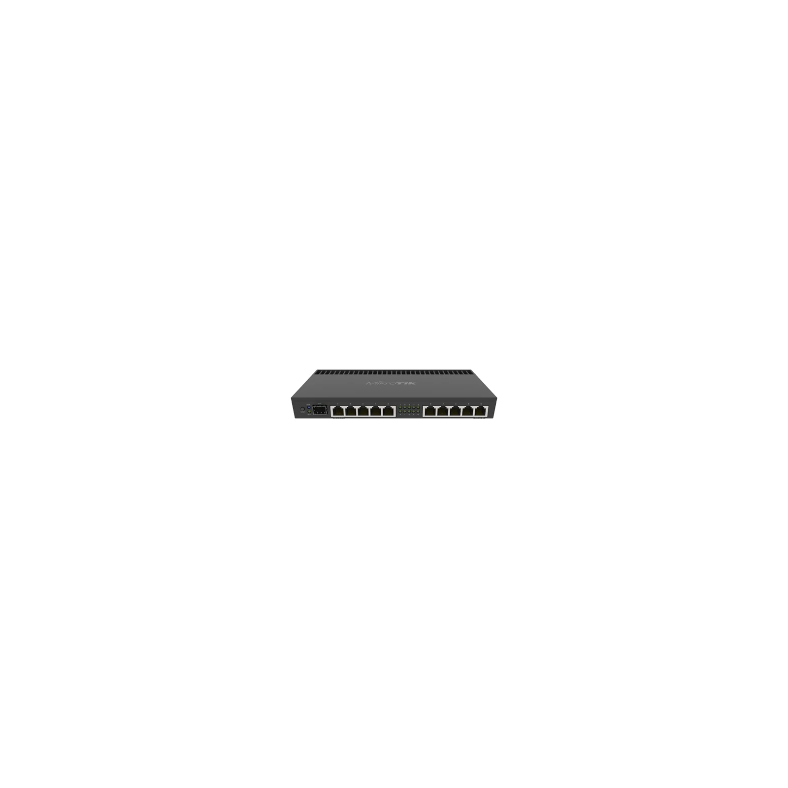 Router 10 x Gigabit, 1 x SFP+ 10Gbps, 1 x PoE, RouterOS L5, 1U - Mikrotik RB4011iGS+RM