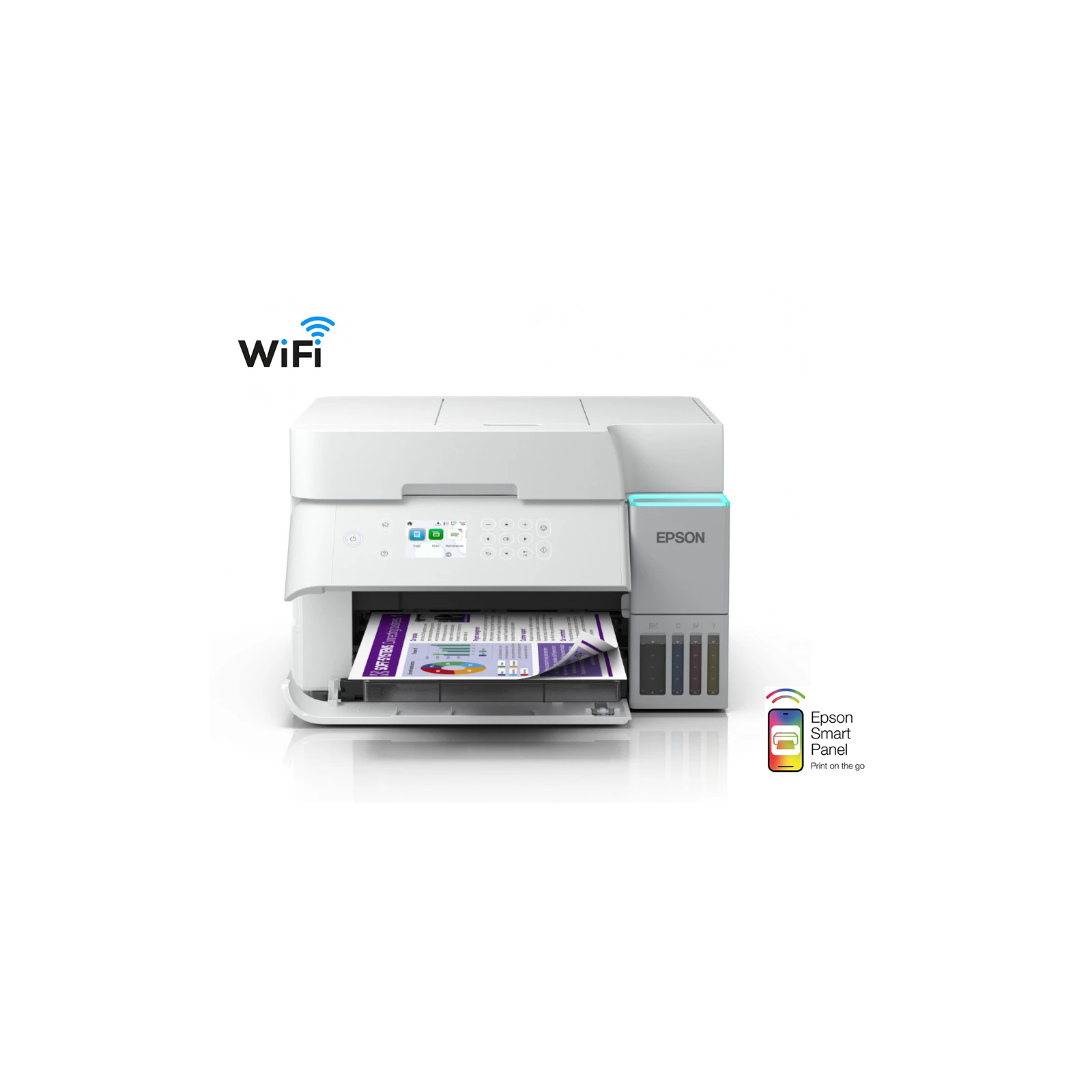 Multifuncționala color jet de cerneala, Epson EcoTank L6376, 35ppm, A4, ADF, WiFi & WiFi Direct, alb