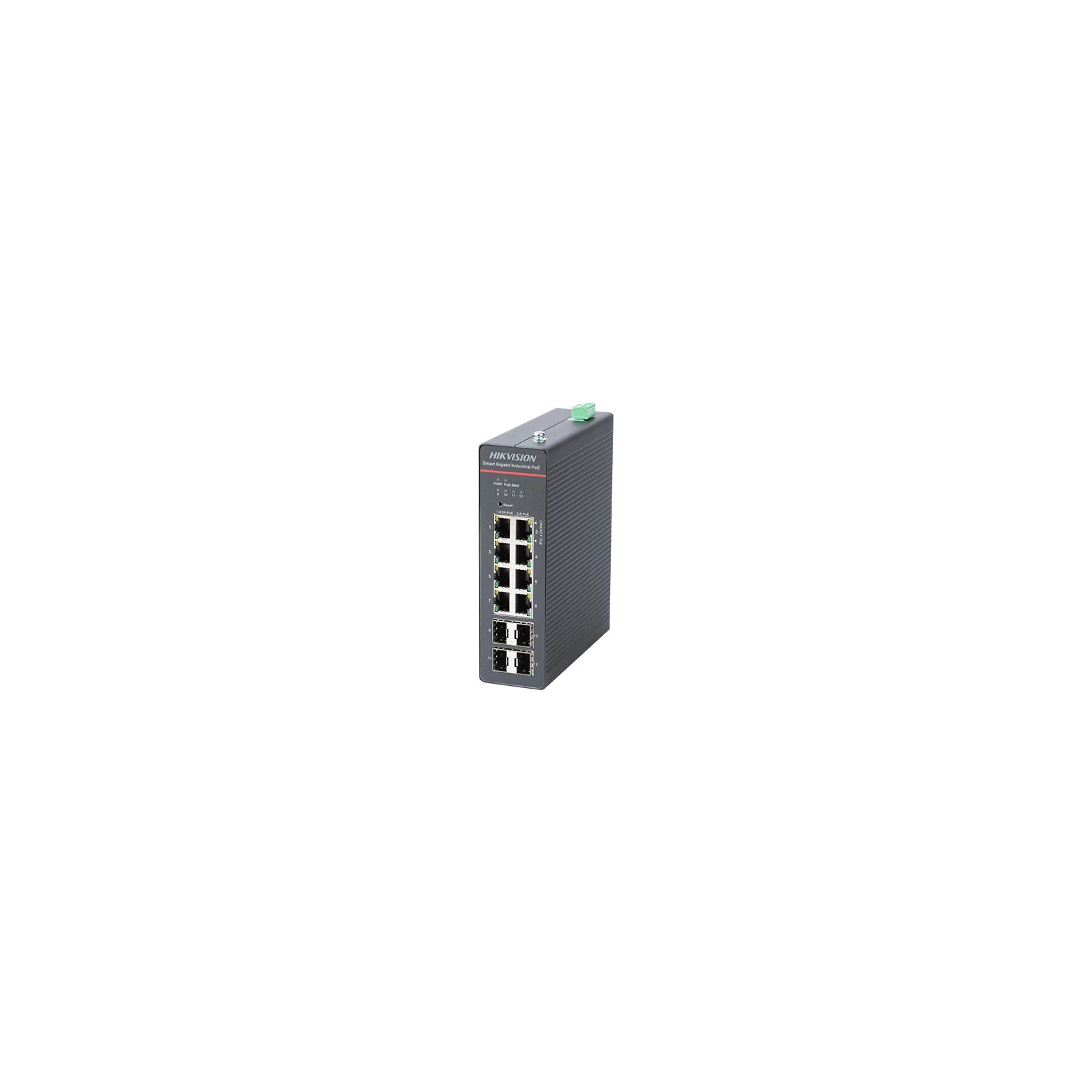 Kit Switch 8 x RJ45 Gigabit PoE 802.3af/at/bt, 4 x SFP Gigabit, Management, Sursa 75W - HIKVISION DS-3T1512HP-SI-8P4FKIT(75W)