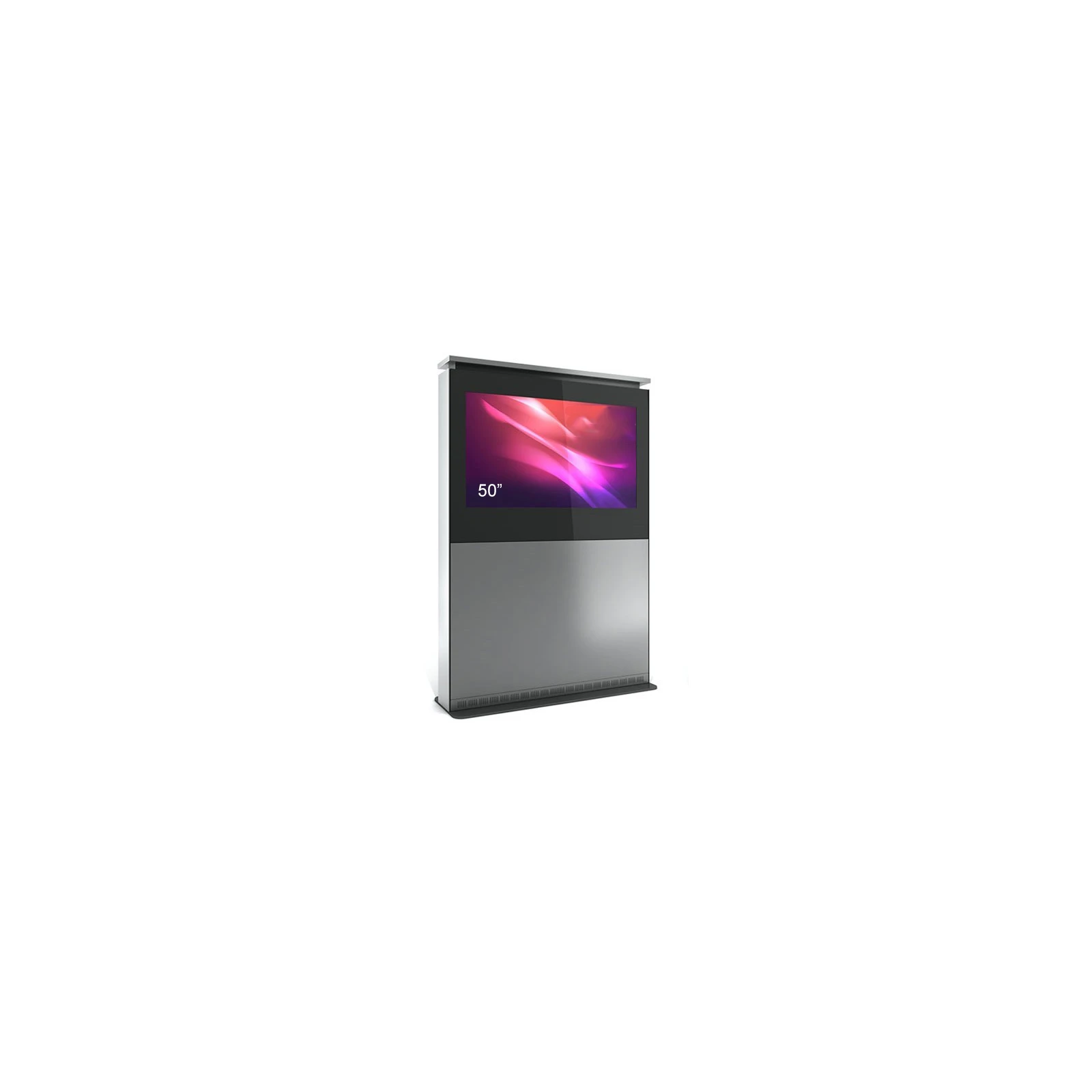 Totem de interior ZL, ZLH50N-SBB, pentru display 50'', sticla frontala securizata