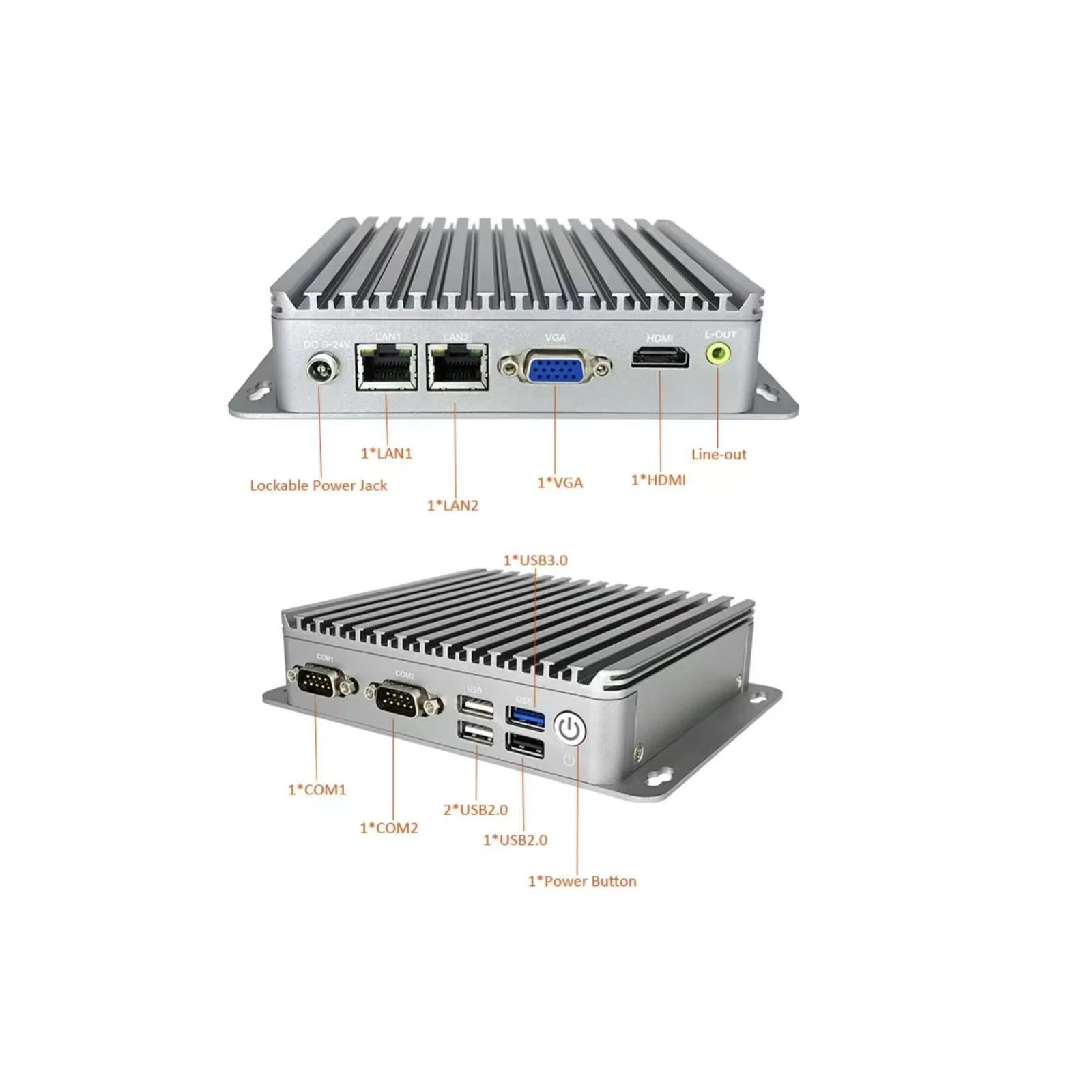 Mini PC industrial (fanless) PC8505, 8G, 256G, Win 11pro