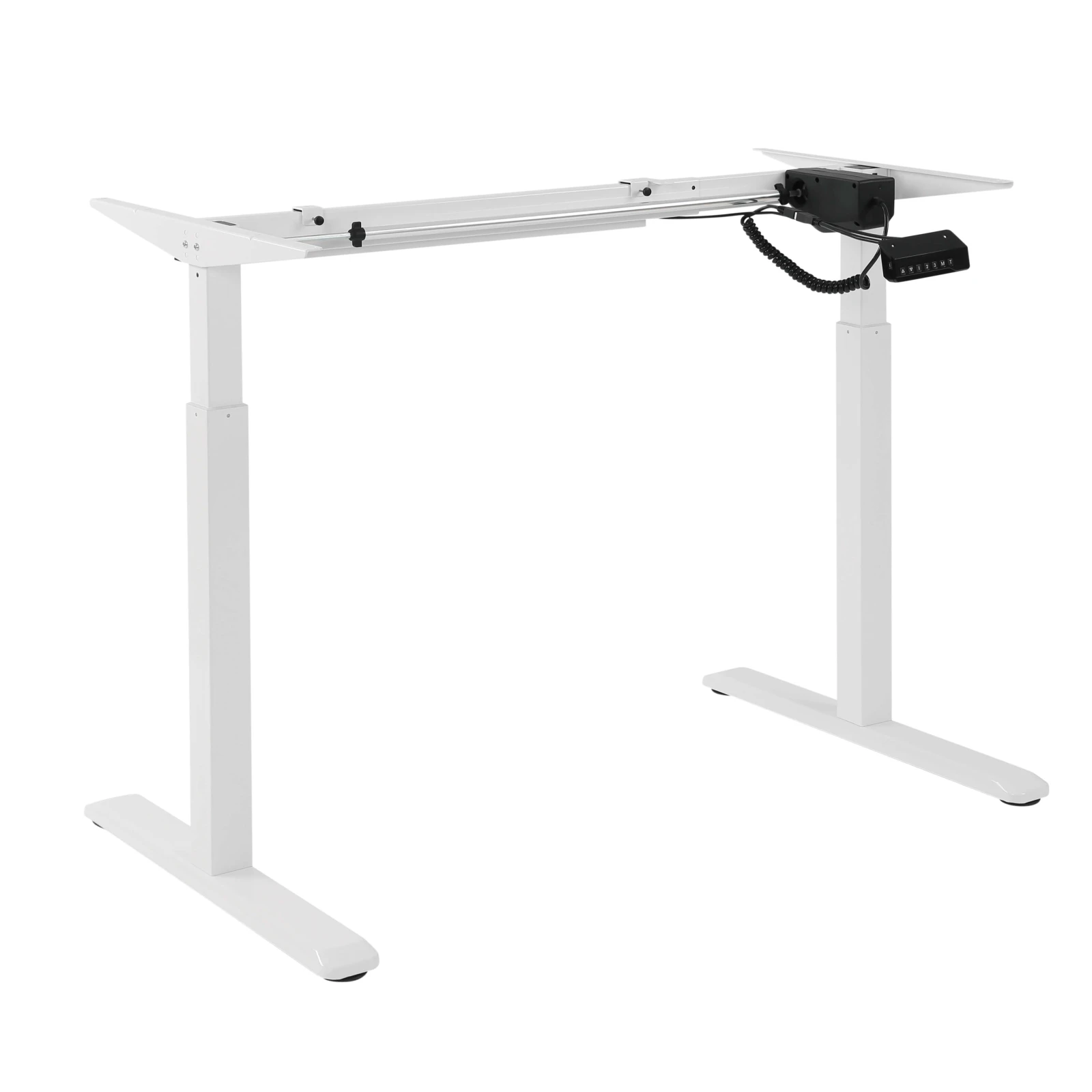 Cadru birou electric Sit-Stand, Blackmount ST1, ALB, Single Motor