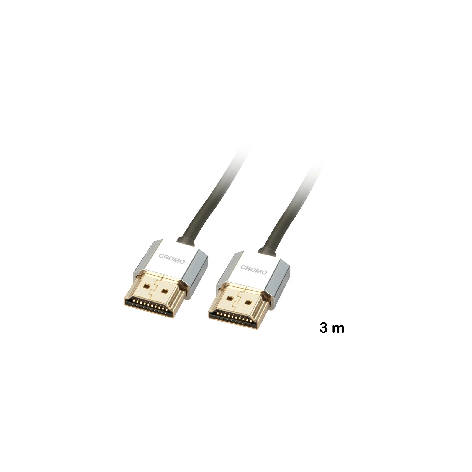 Cablu HDMI High Speed A/A, 3m, Lindy, Cromo Slim 41675