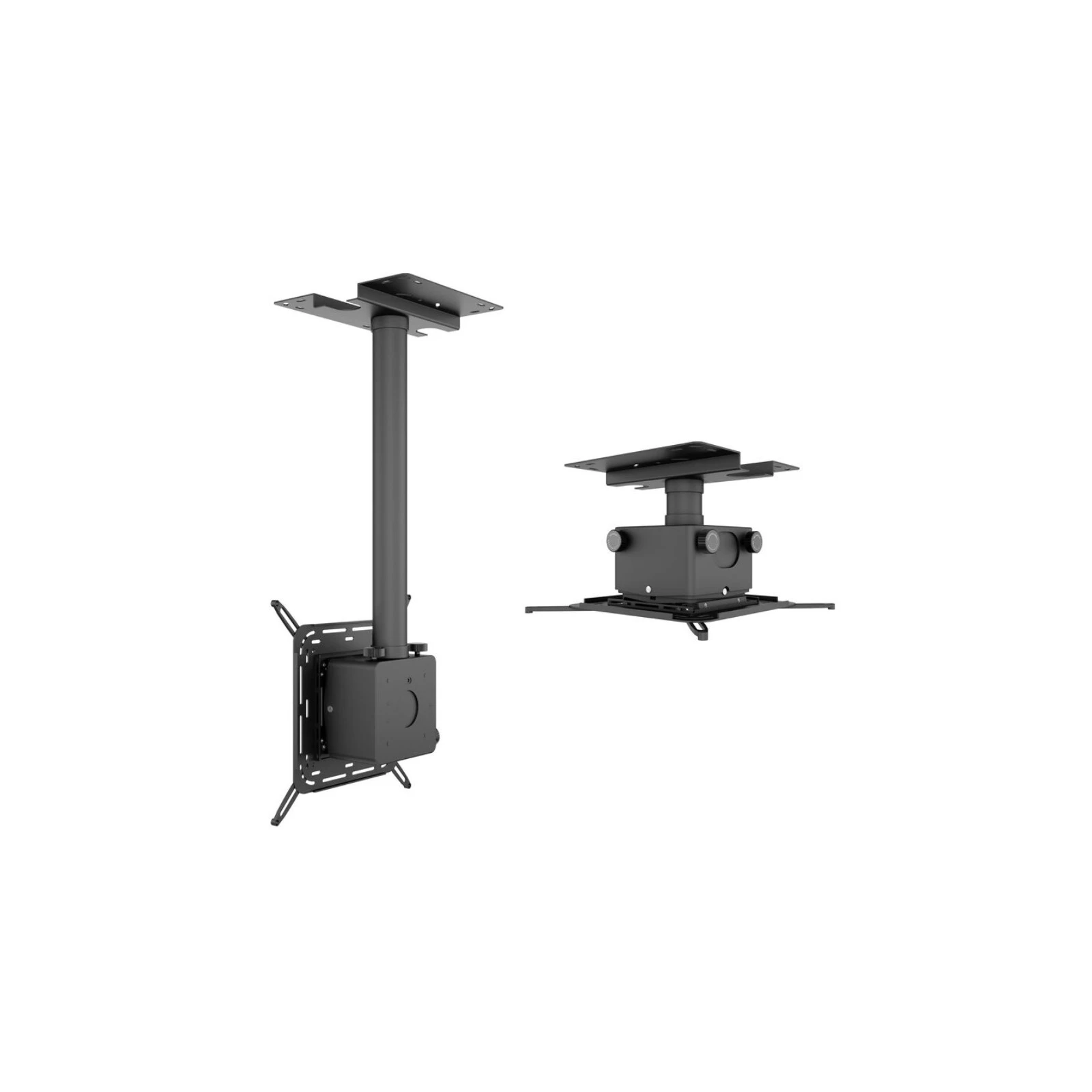 Suport videoproiector de tavan Multibrackets MB-0587, reglabil la inaltime, inclinare laterala 90º, max. 40kg, negru