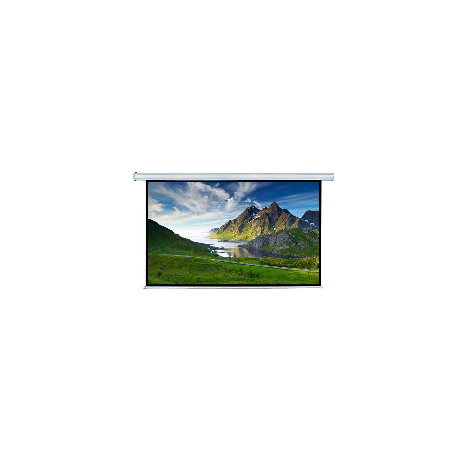 Ecran proiectie electric, perete/tavan, 200 x 113 cm, Blackmount, cu telecomanda, Format 16:9