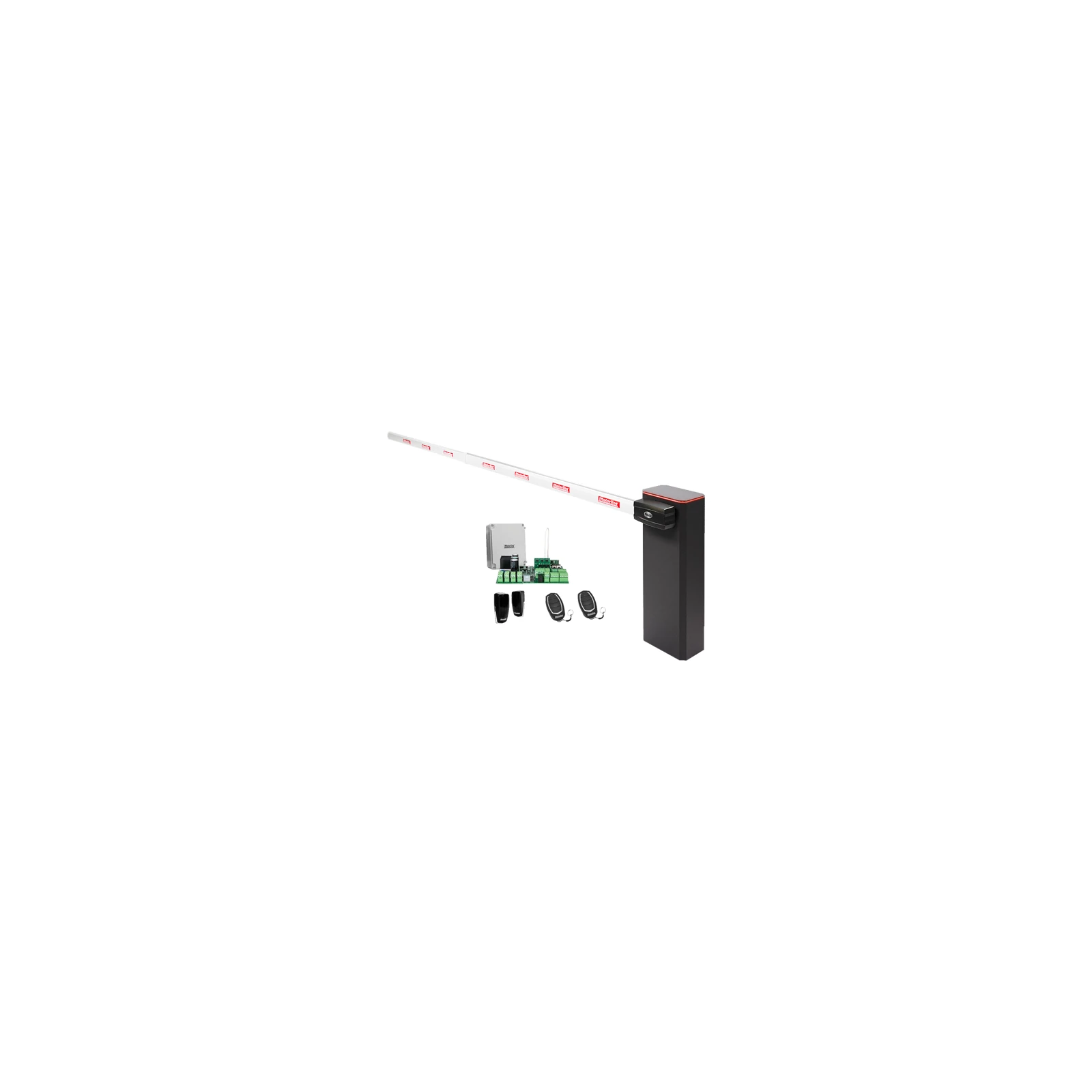 KIT complet bariera acces AUTO / 4 m, montaj universal ST/DR, lampa semnalizre - MOTORLINE TURBO-4+ZUM75HTSL-4-KIT