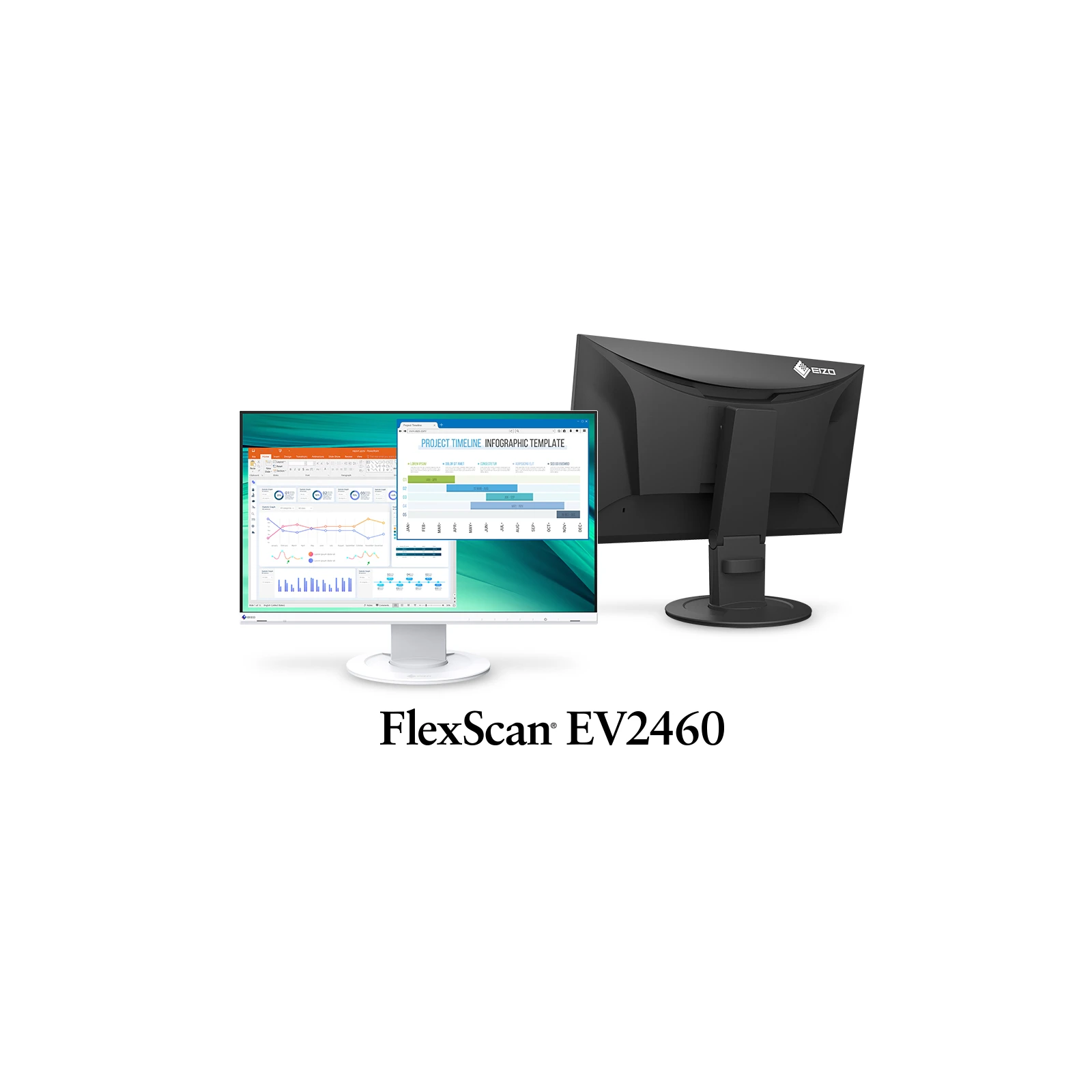 MON 23.8" TFT EIZO EV2460-BK 5Y Black