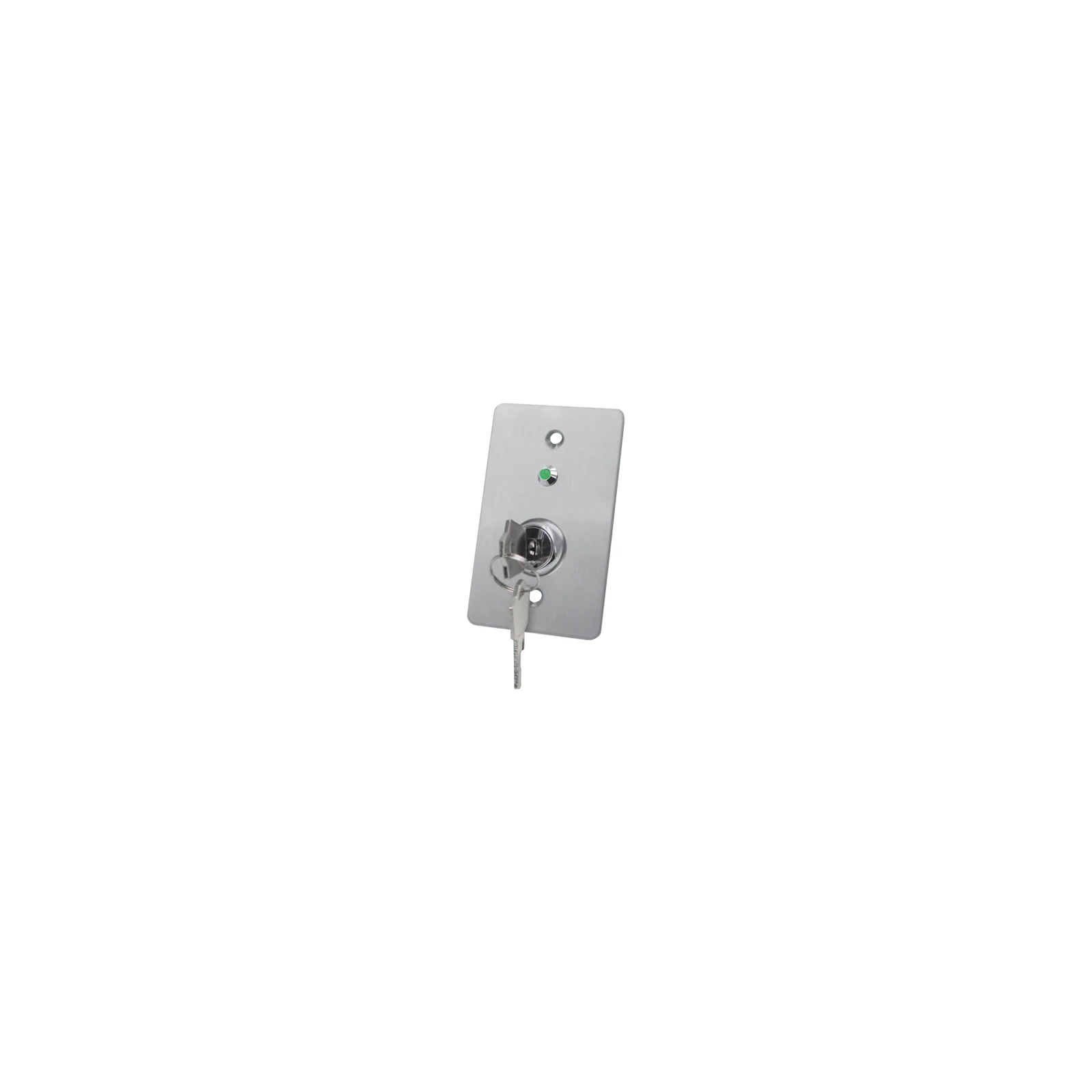 Buton de iesire cu cheie, montaj ingropat, inox, LED, NO-NC-COM, 86 x 50 mm CSK-508SLED