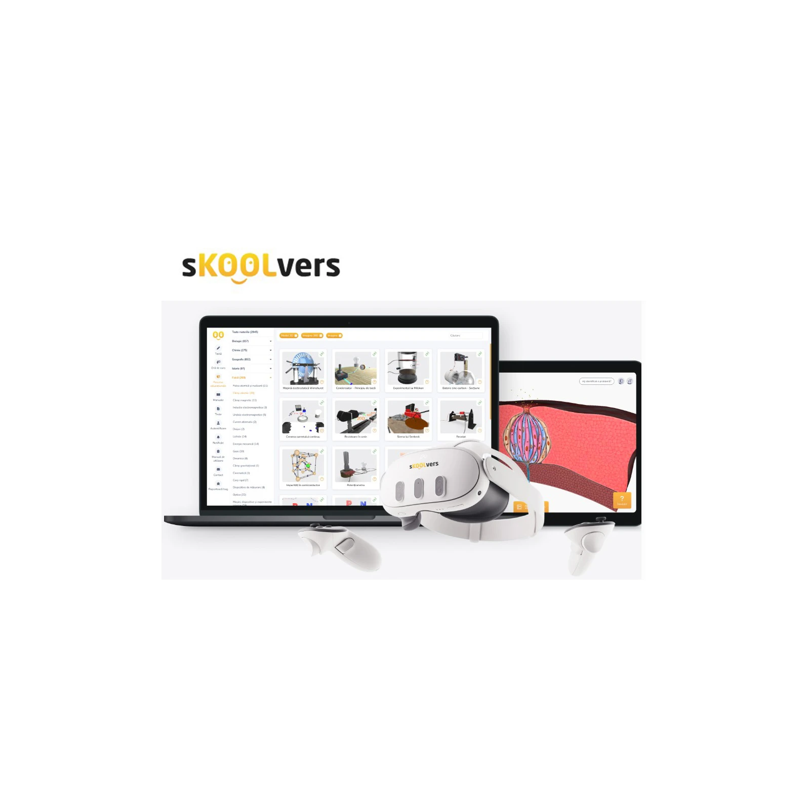 Software sKOOLvers Licenta Display Study, 3ani, lectii interactive in timp real, licenta 1 / 3 ani  (Android/Tizen)