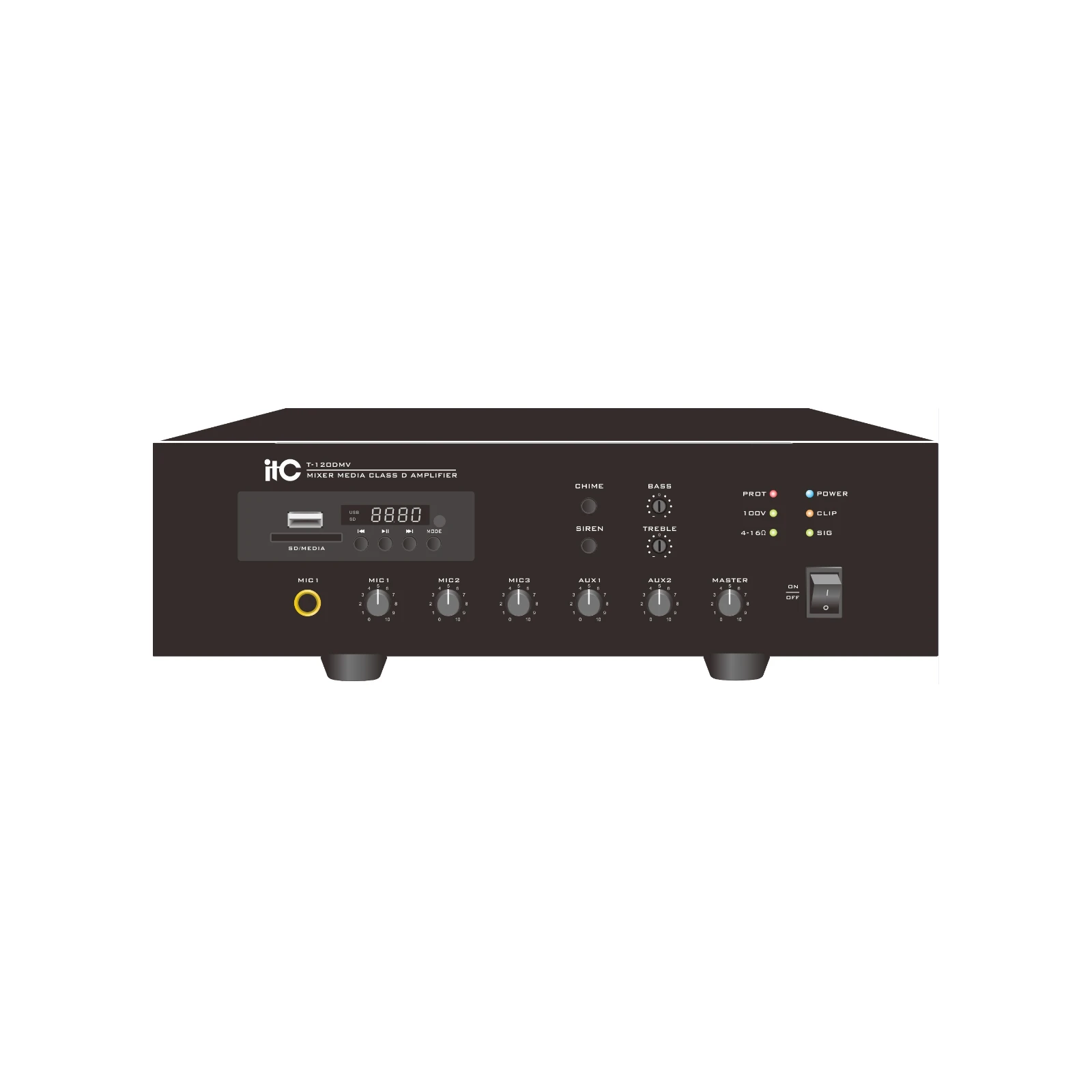 Amplificator Mixer digital desktop cu MP3/Tuner/Bluetooth T-350DMV