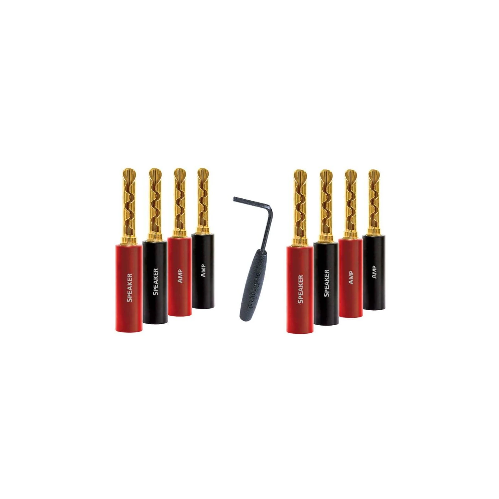 Mufa banana Audioquest SureGrip 100, Golden plated, (set 8buc)
