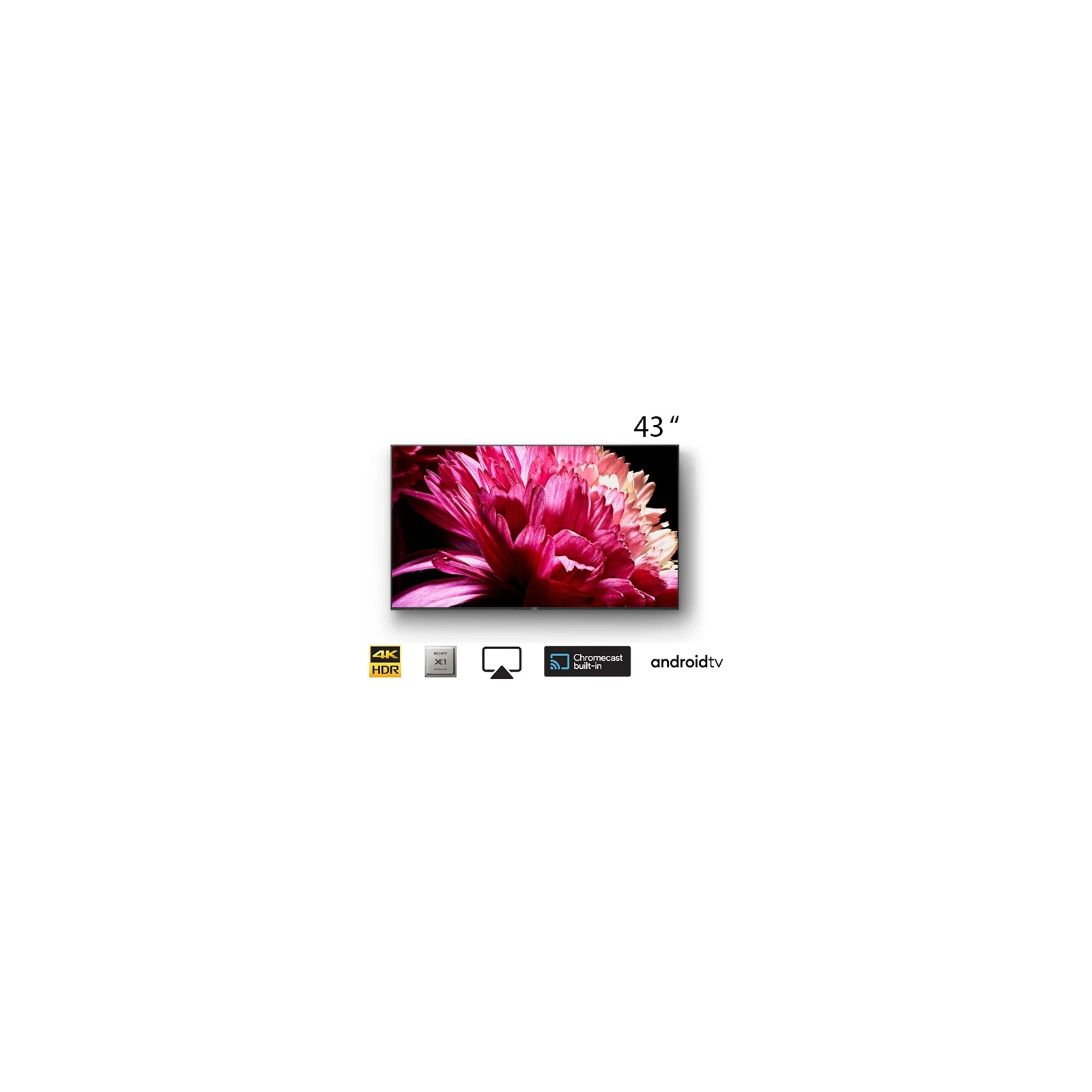 Display profesional 43" Sony Bravia, FW-43EZ20L, 350cd, 16/7, Landscape/Portrait, Apple AirPlay/Chromecast încorporat