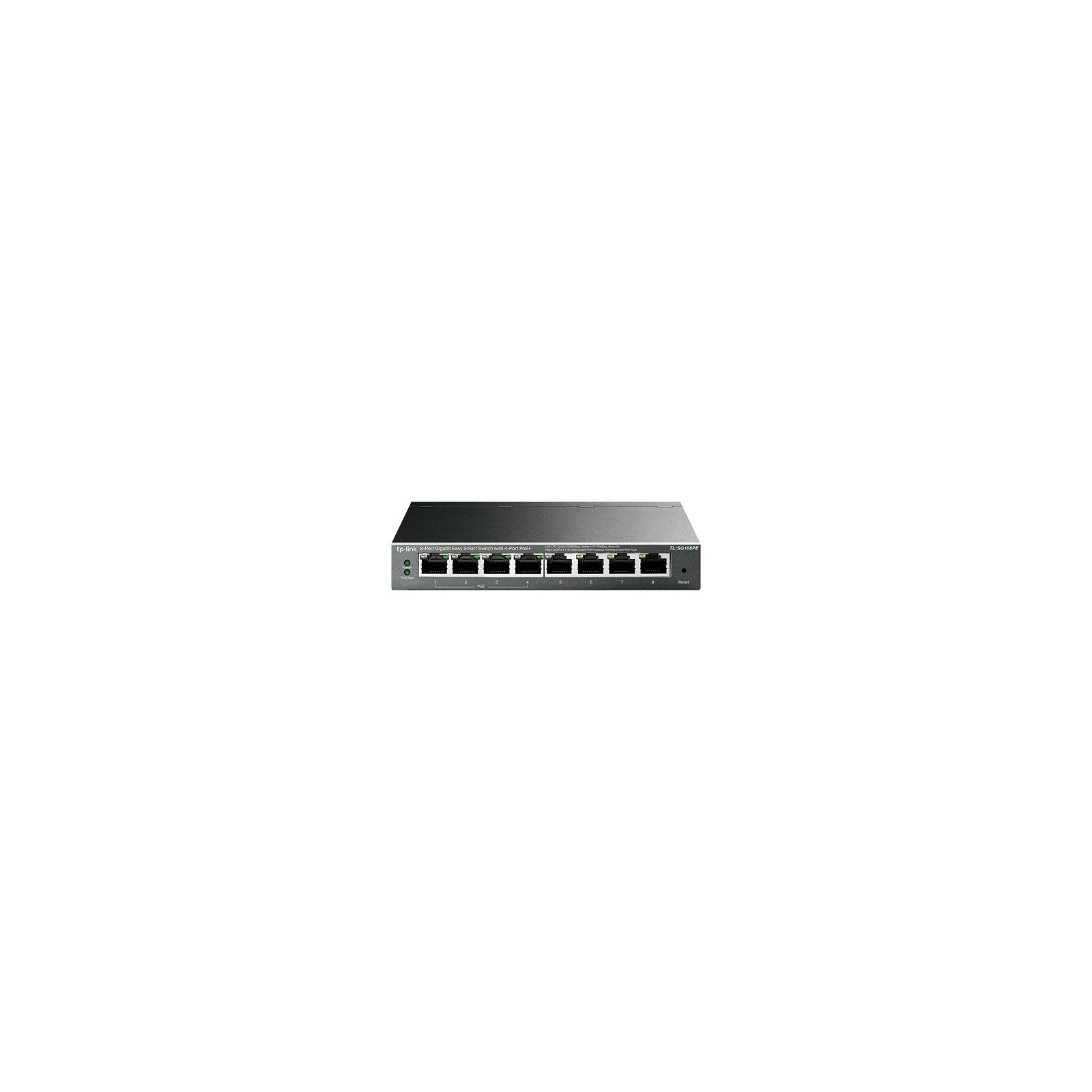 Switch Easy Smart, 4 x RJ45 1G PoE, 4 x RJ45 1G, Managed - TP-Link TL-SG108PE