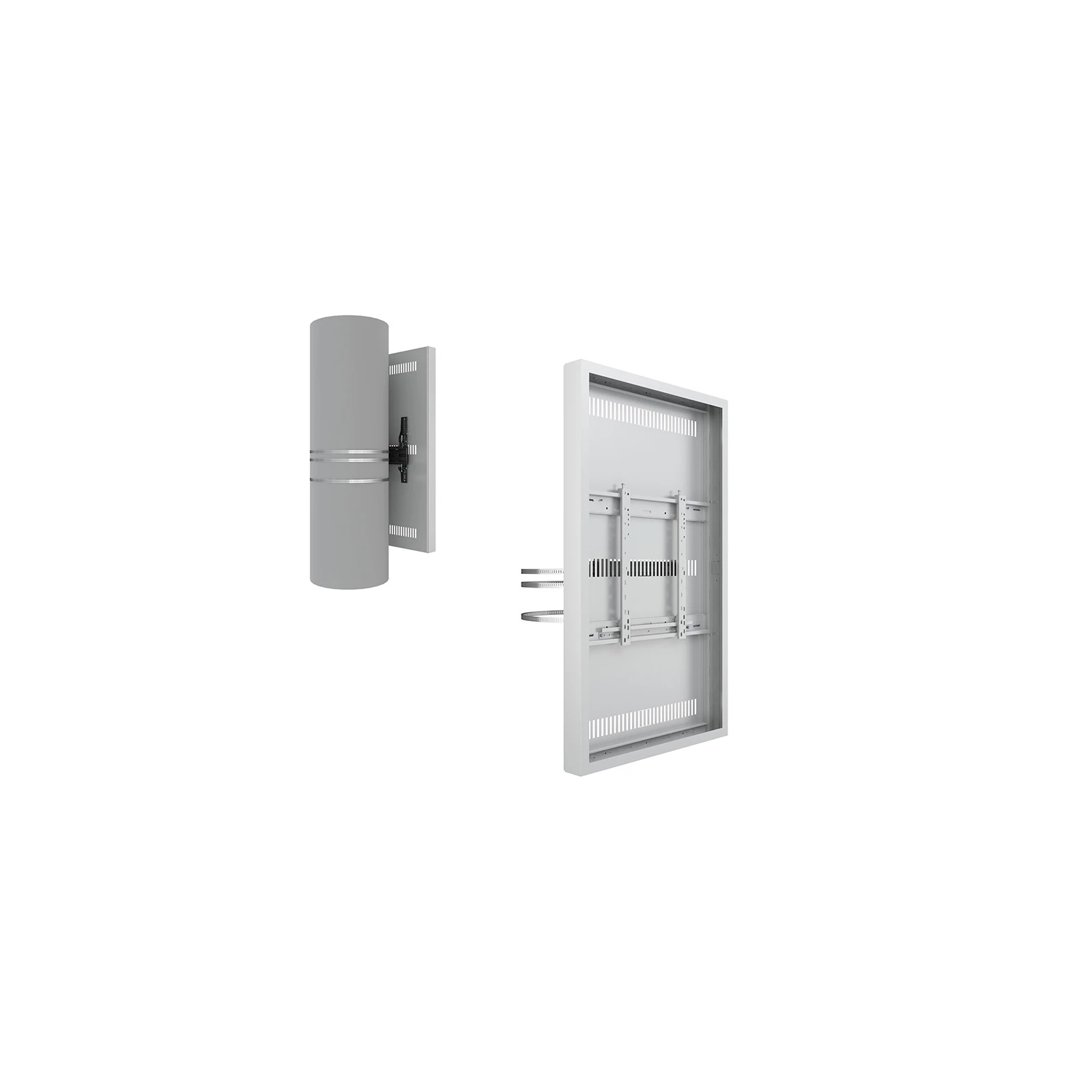 Carcasa LCD de Interior cu montare pe coloana Multibrackets MB-4554, 55", max.30 kg, alb
