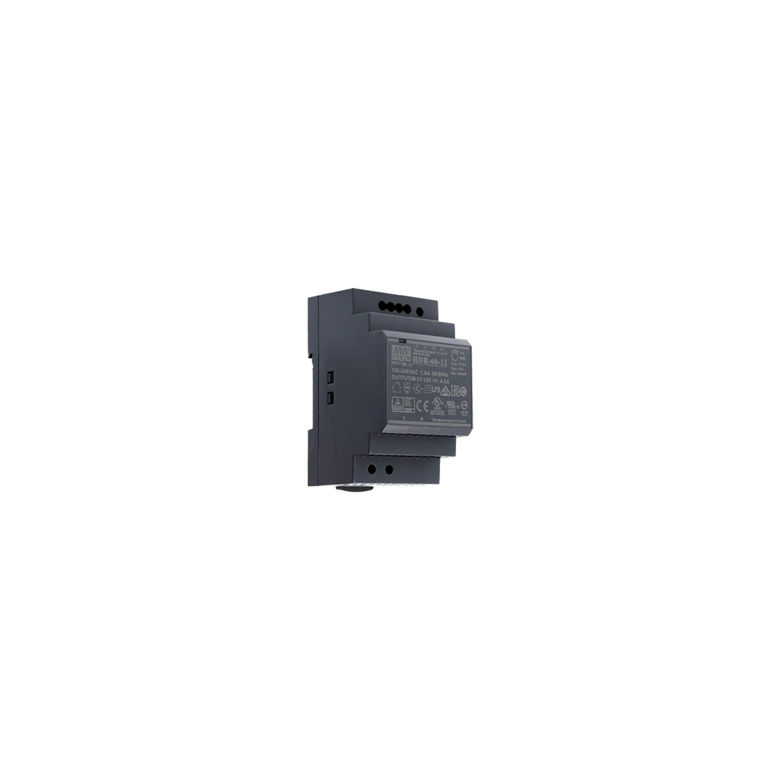 Sursa de alimentare in comutatie, 12V / 4.5A, sina DIN - MEAN WELL HDR-60-12