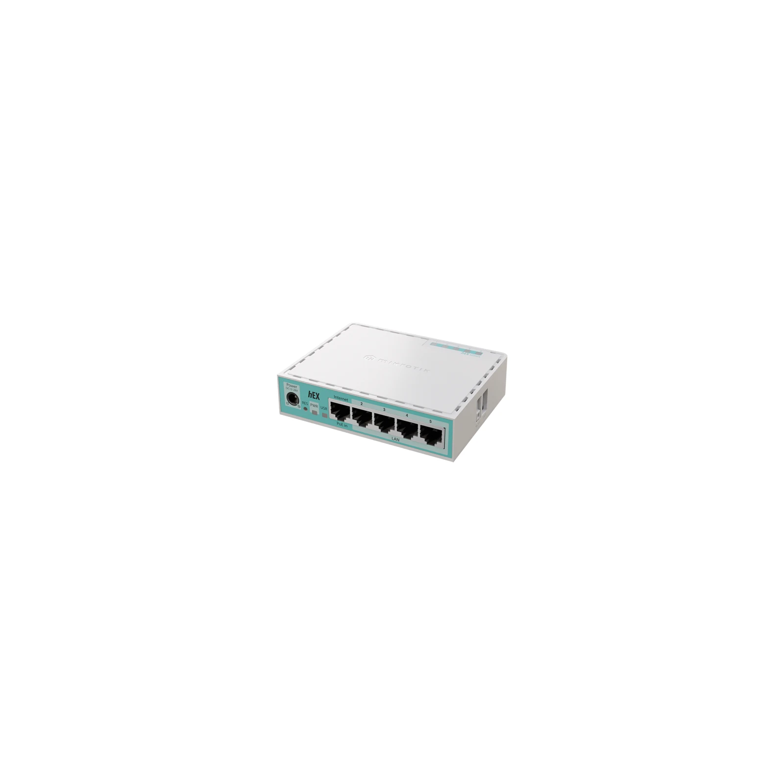 Router hEX, 5 porturi Gigabit, USB, PoE IN - MikroTik E50UG