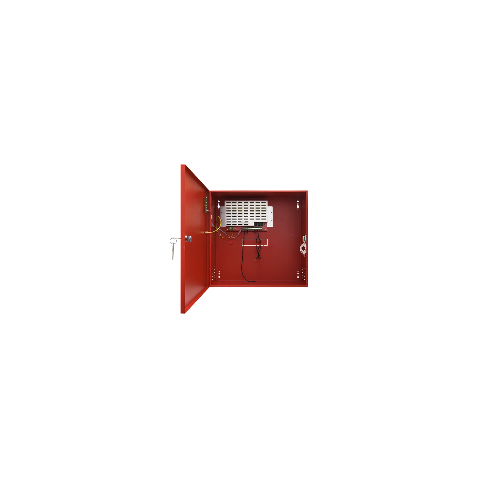Sursa de alimentare EN 54-4, 27.6V/3.8A, cutie metalica cu loc acumulatori 2x28Ah/12V - PULSAR EN54C-5A28