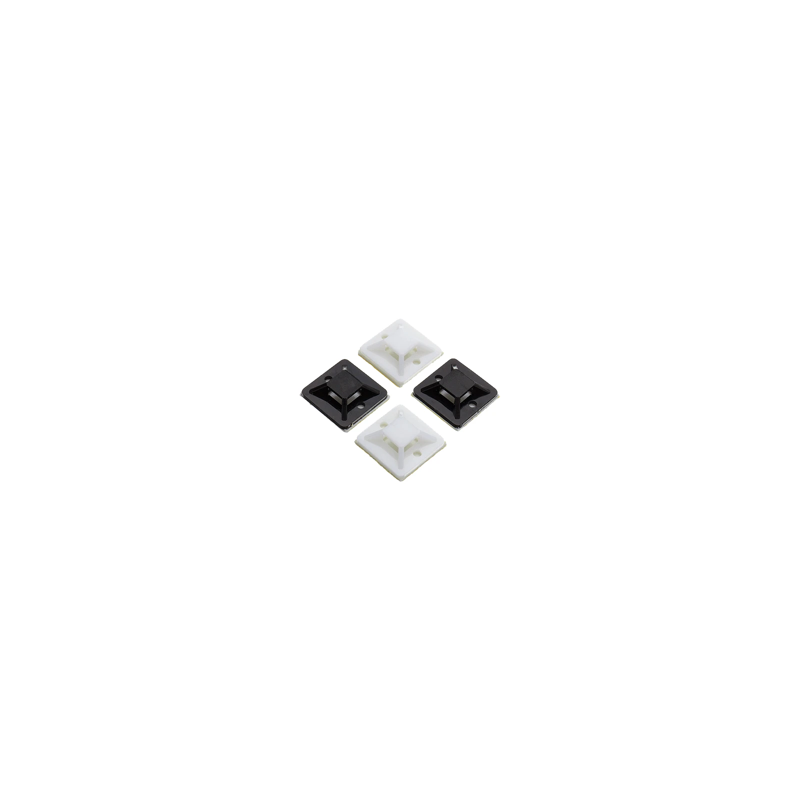 Suport plastic prindere coliere, NEGRU, 19x19 mm, autoadeziv, 100 buc TAD-1-B