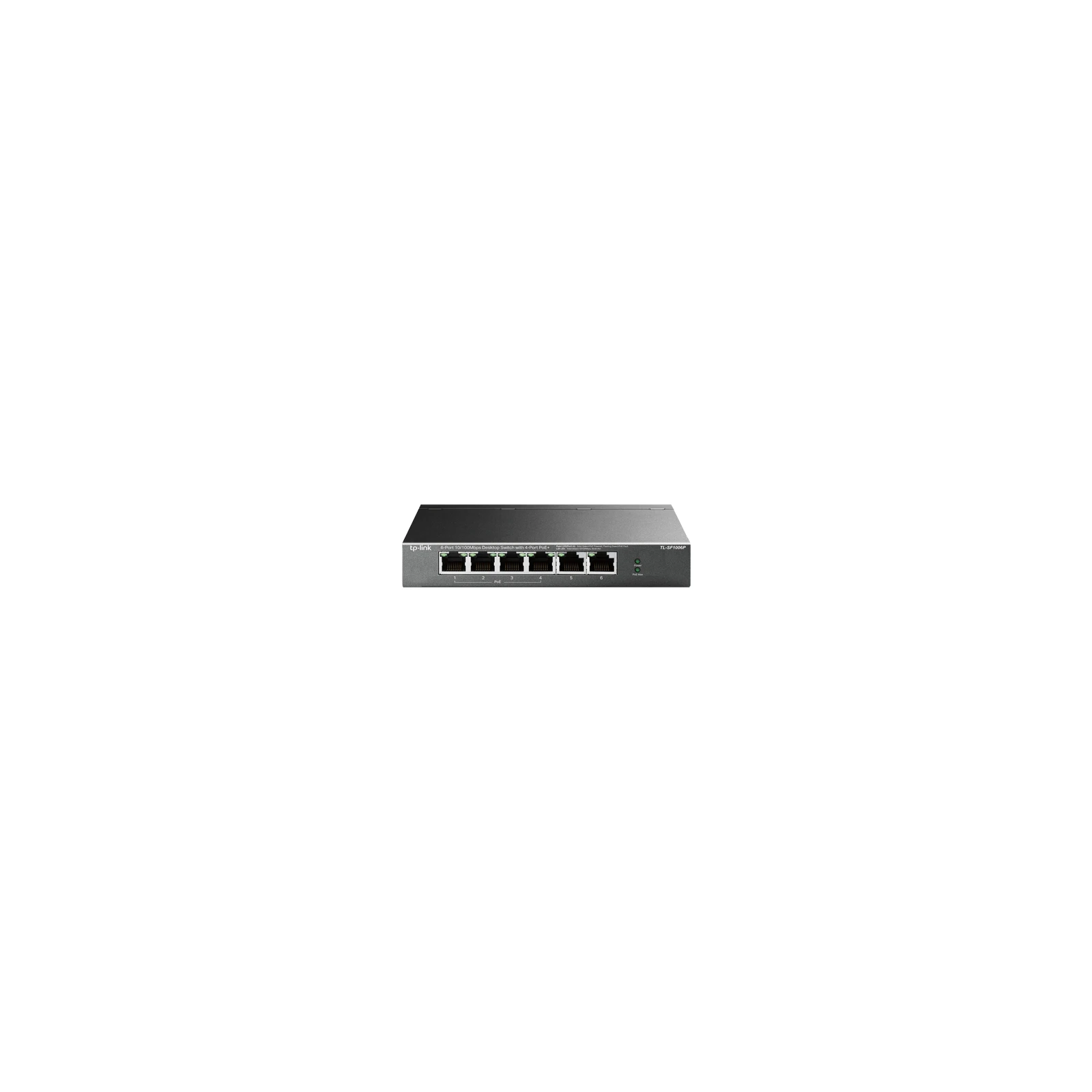 Switch 4 x RJ45 10/100 Mbps PoE, 2 x RJ45 10/100 Mbps, Buget PoE 67W, Unmanaged - TP-Link TL-SF1006P