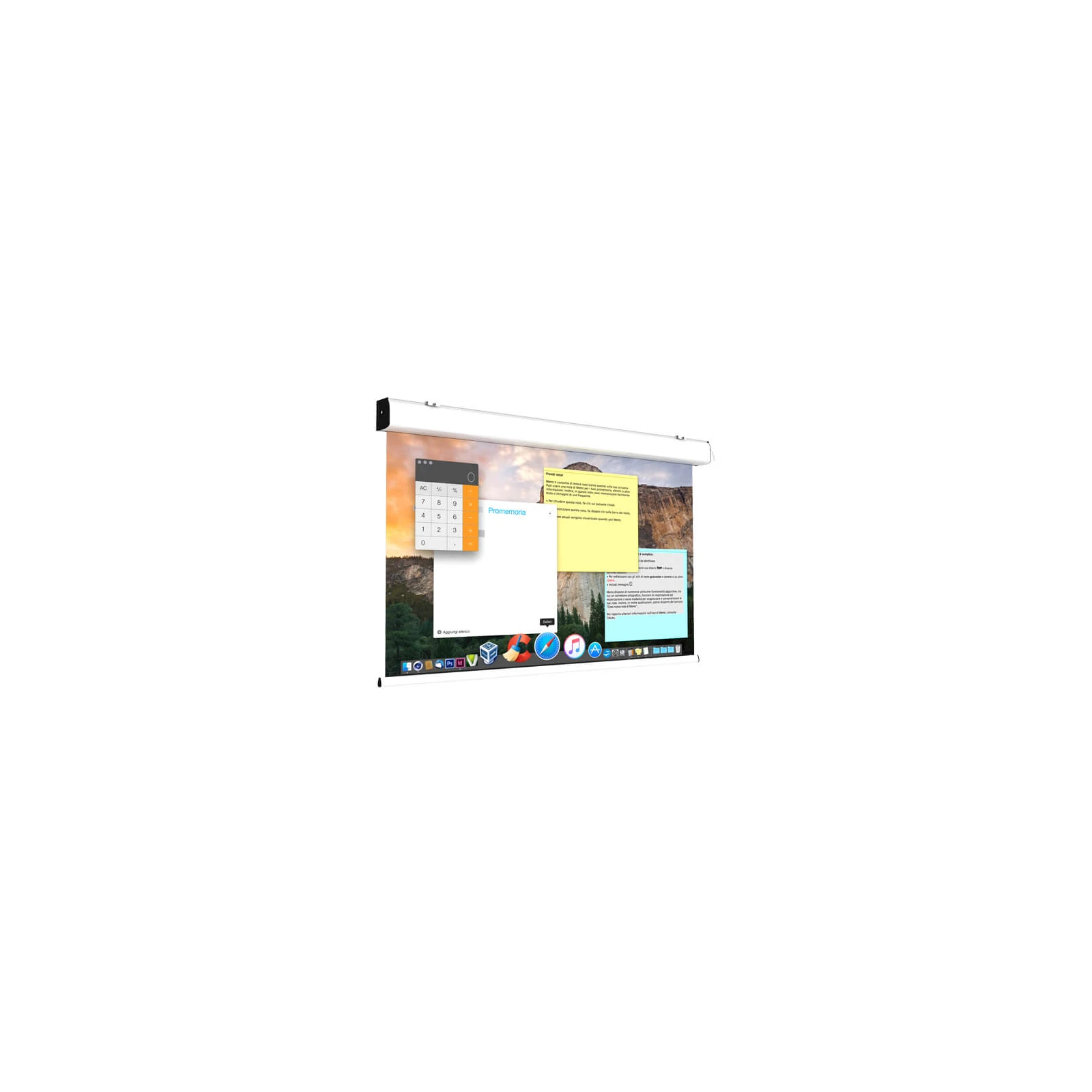Ecran proiectie electric, perete/tavan, 180 x 135 cm, COMPACT, fara bordura, proiectie FRONT/REAR, Format 4:3