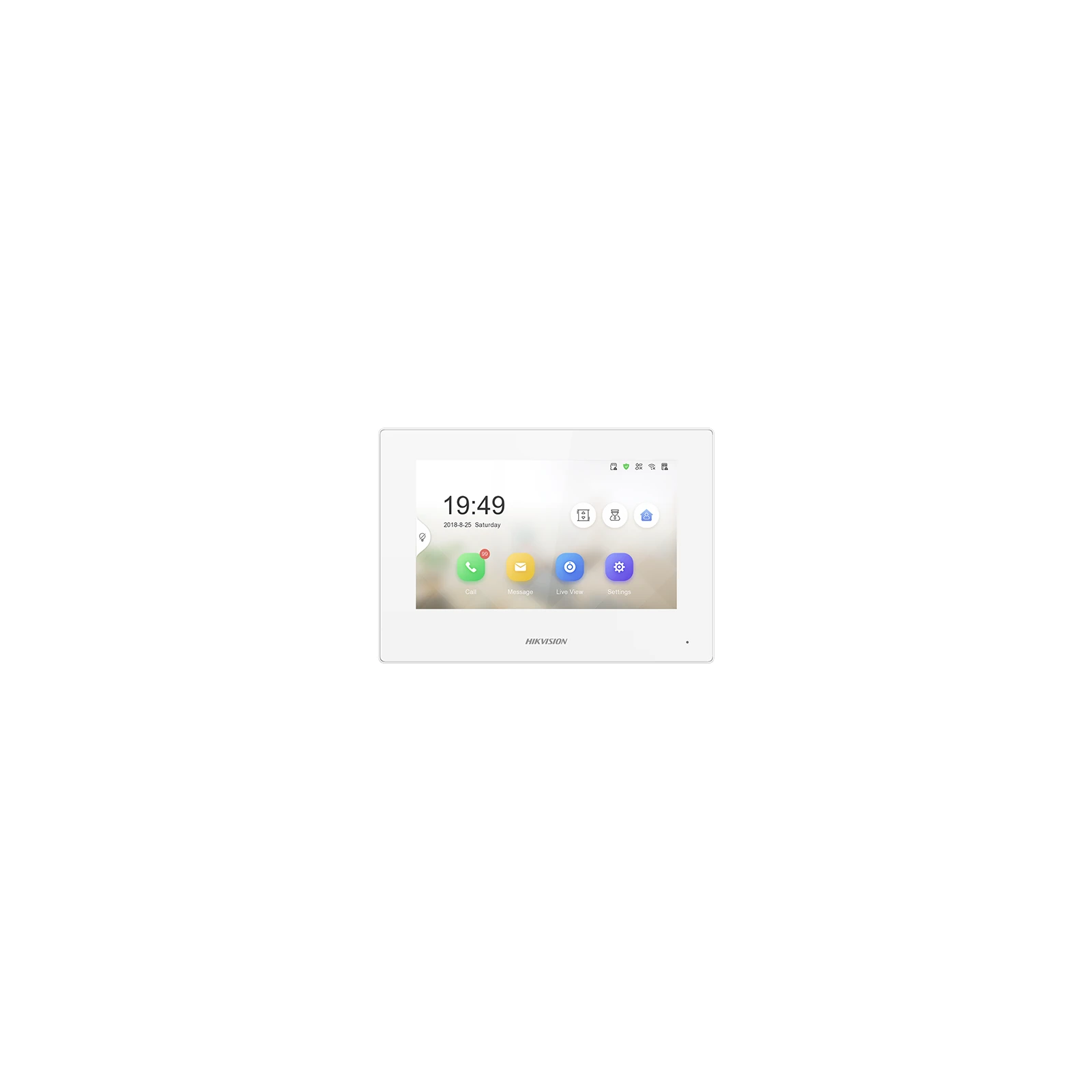 Monitor videointerfon TCP/IP, TFT LCD 7 inch touch screen, PoE - HIKVISION DS-KH6320-LE1-W