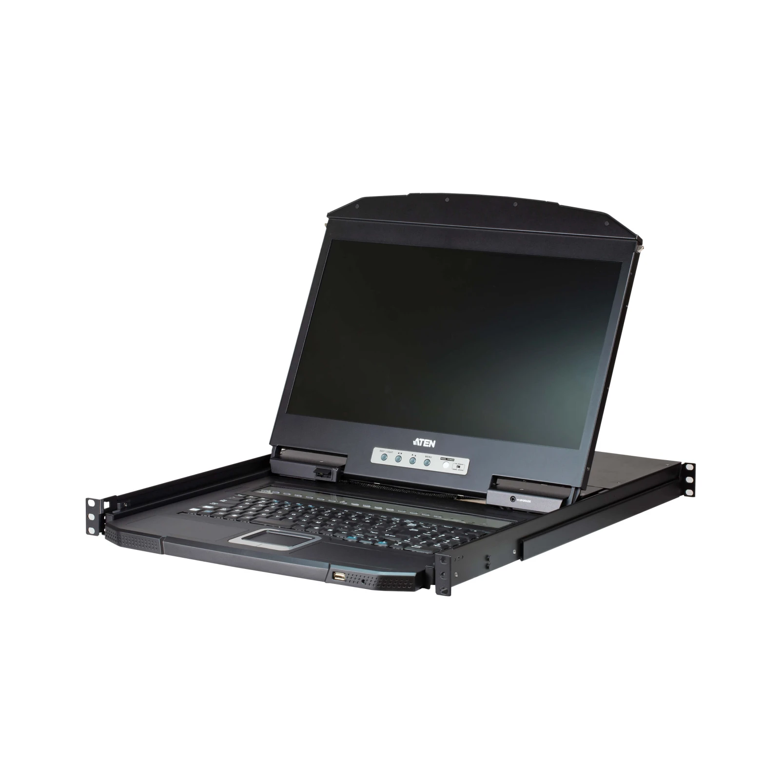 16P Short Depth Single Rail LCD KVM SW