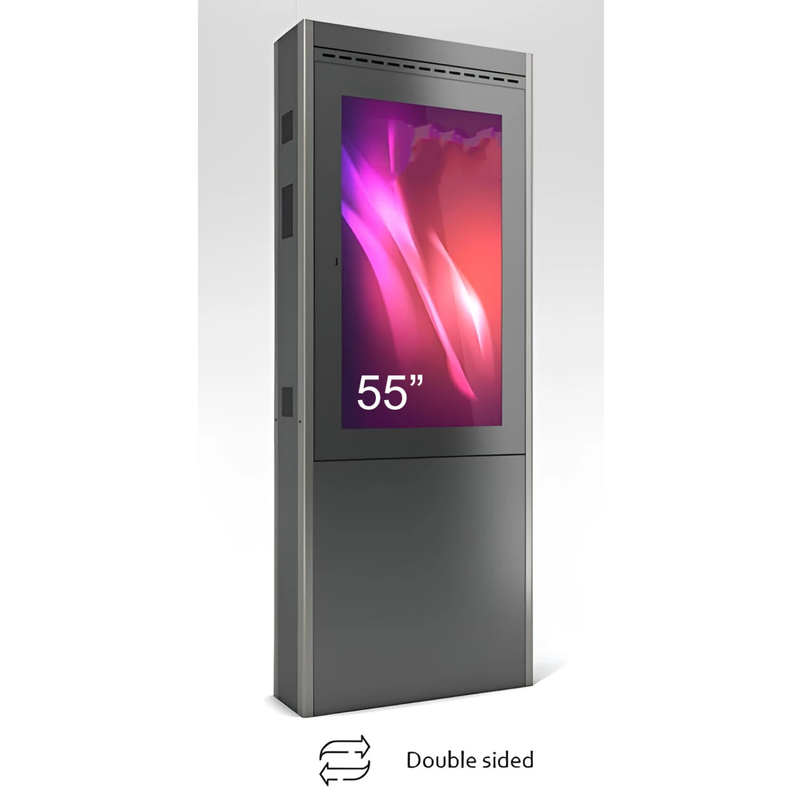Totem de exterior cu doua fete WX ,WXDV55N-BBB, pentru display 55'', inaltime 222 cm, 103 kg, dim.834x2220x100mm