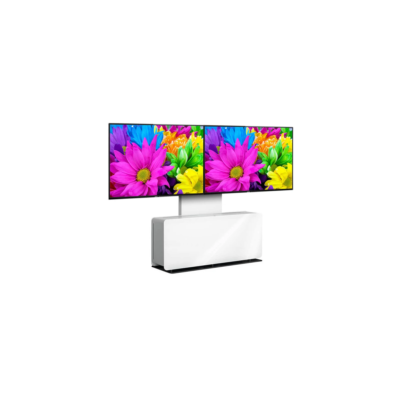 Mobilier Videoconferinta Double cu stand Vogel's PVF4112 Alb, max.65"