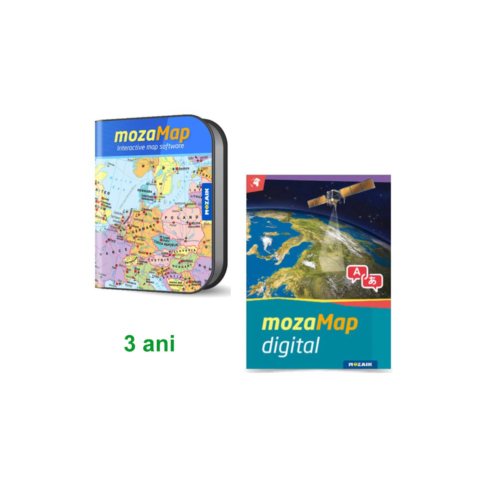 Clasele gimnaziale - Atlas Geografic Digital Multilingv, 3 ani