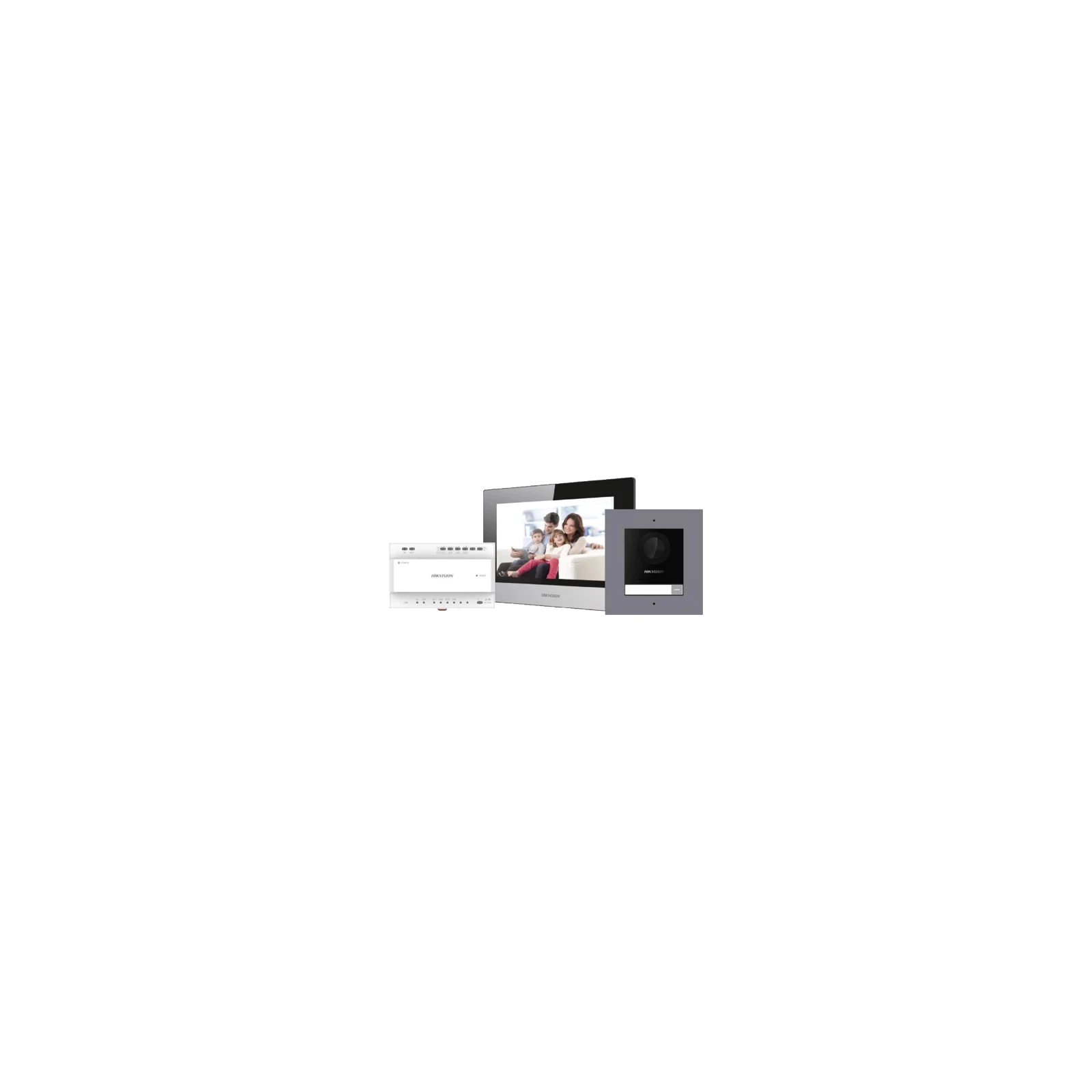 KIT  videointerfon 2 fire pentru 1 familie, monitor 7 inch, Alarma - HIKVISION DS-KIS702Y