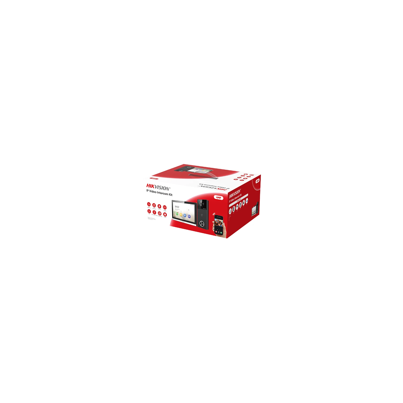 Kit videointerfon IP, 4MP, IR 3m, Wi-Fi 6, 2.4Ghz, PoE, IP65 - HIKVISION DS-KIS610-P