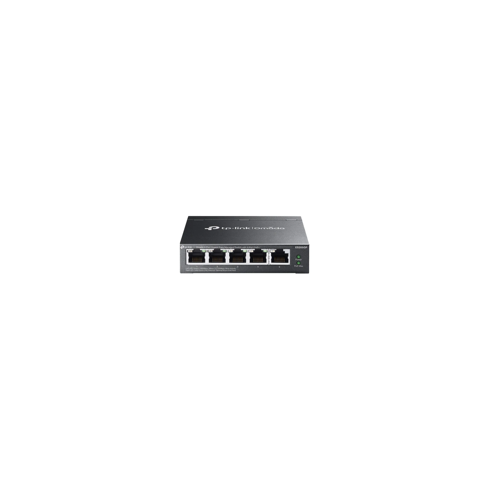 Switch 4 x RJ45 1G PoE, 1 x RJ45 1G, Buget PoE 65W, Easy Managed - TP-Link Omada ES205GP