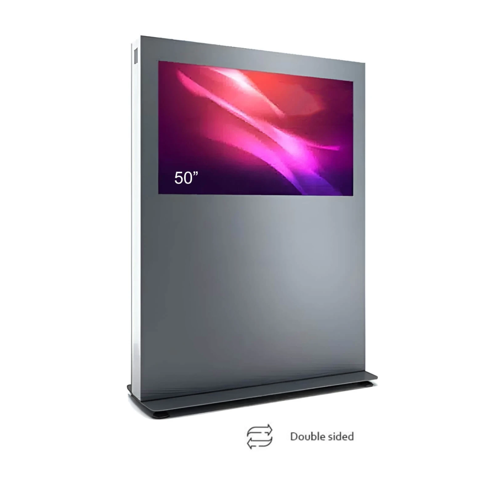 Totem de interior cu doua fete BX, BXH50N-SAB, pentru display 50'', fara sticla securizata frontala