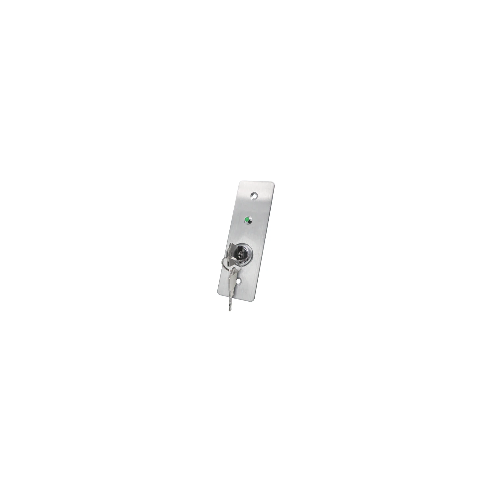 Buton de iesire cu cheie, montaj ingropat, inox, LED, NO-NC-COM, 115 x 40 mm CSK-408SLED