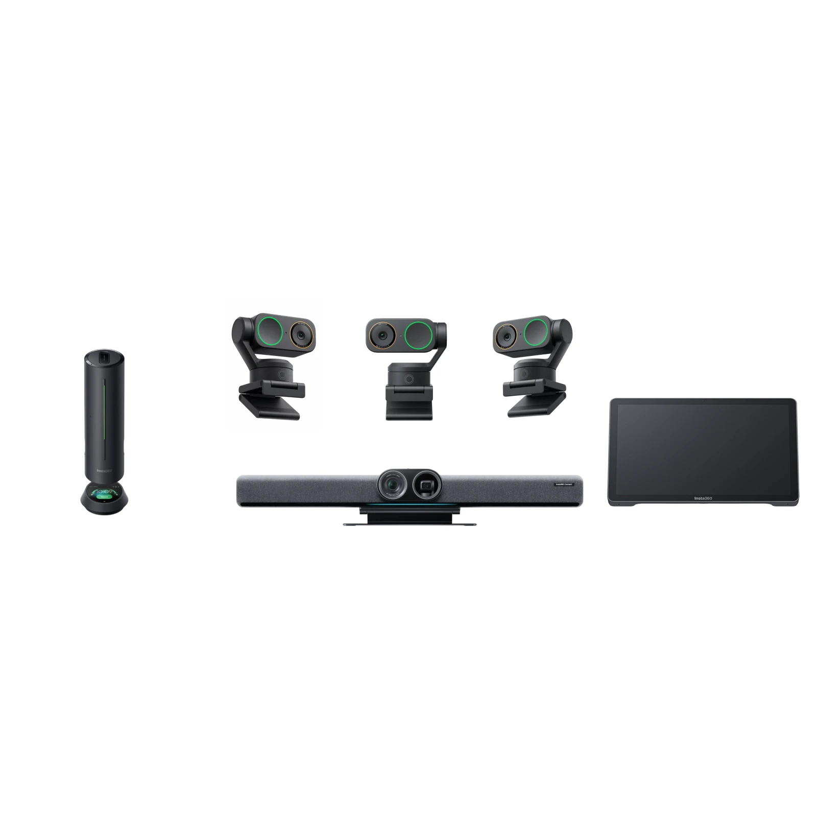 Pachet Videoconferință Insta360 Connect + Connect Touch + 3 x Link 2 + Wave – negru – soluție enterprise AI pentru săli
