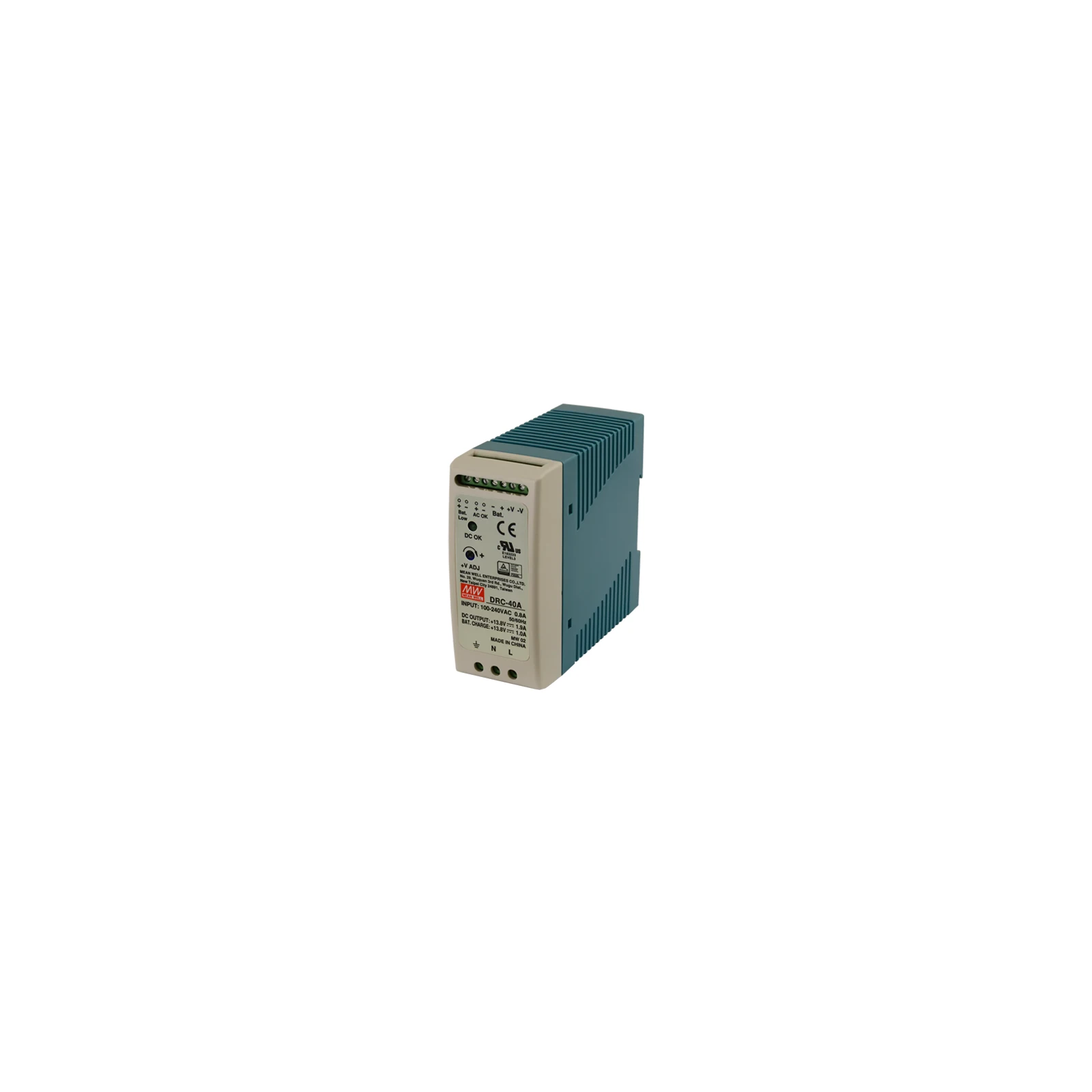 Sursa in comutatie cu back-up, 13.8V / 1.9A, monitorizare, sina DIN - MEAN WELL DRC-40A