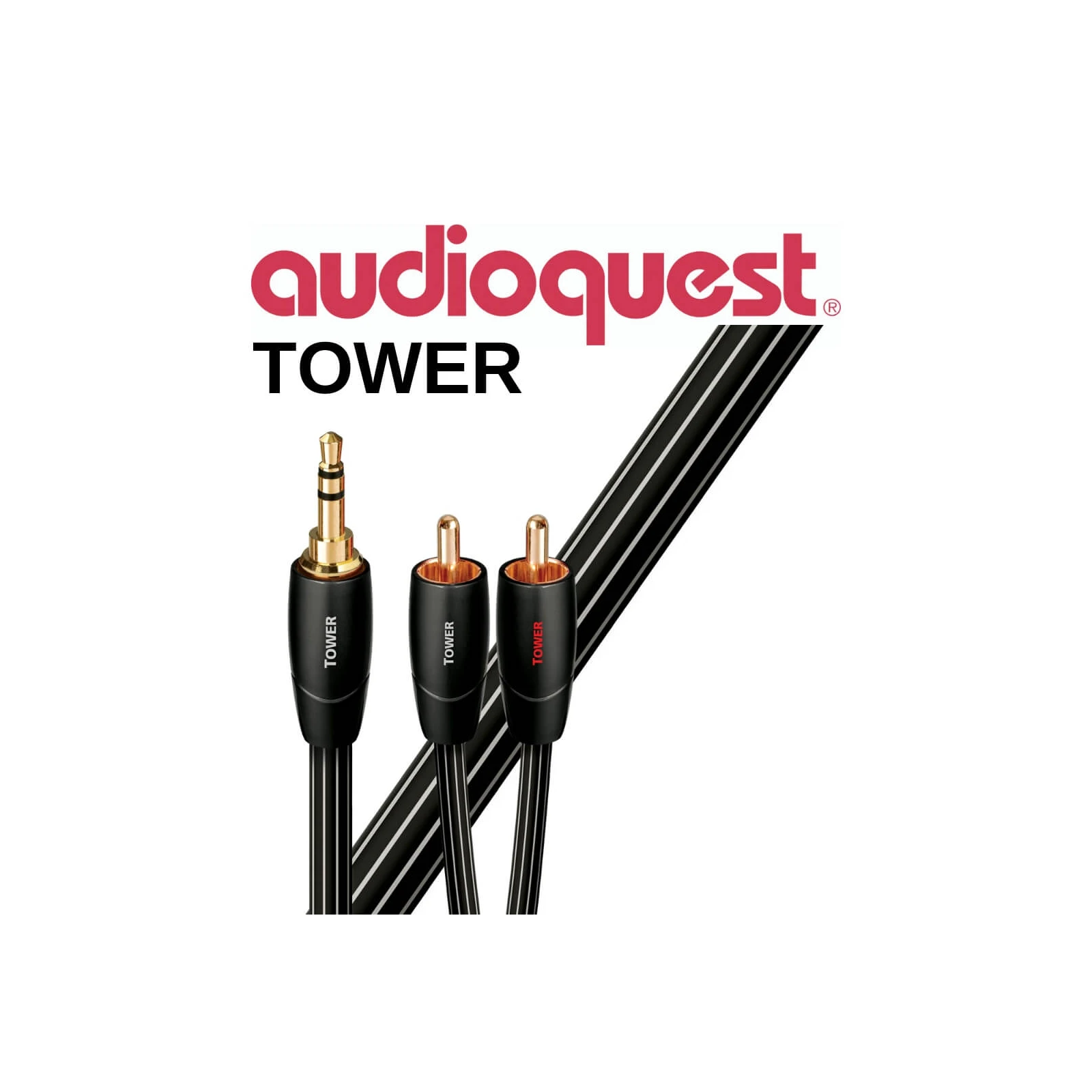 Cablu audio 3.5mm - 2RCA AudioQuest Tower 0.6m