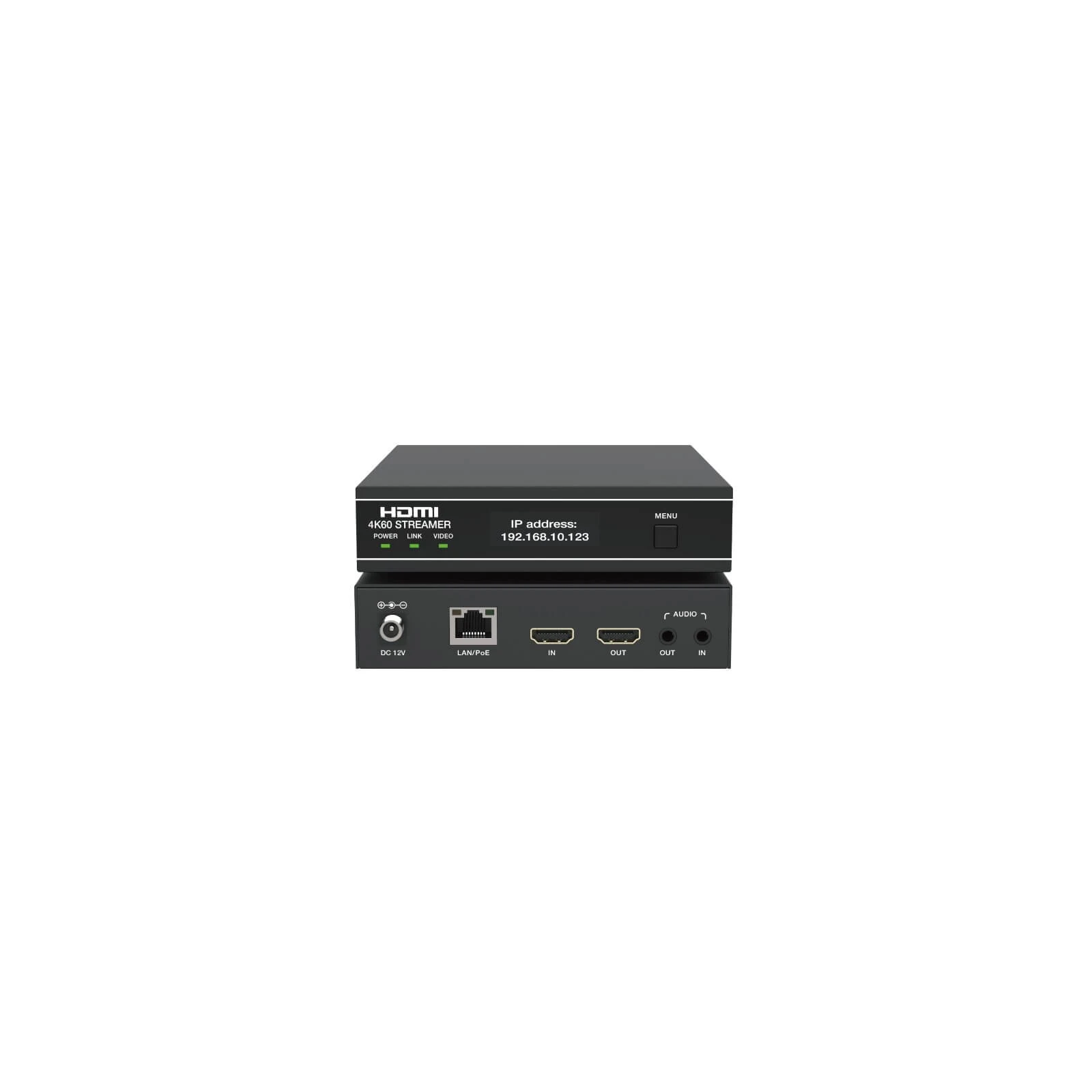 Encoder HDMI 4K@60 pentru Streaming H.264/H.265, HDMI IN & OUT, Audio-IN & OUT