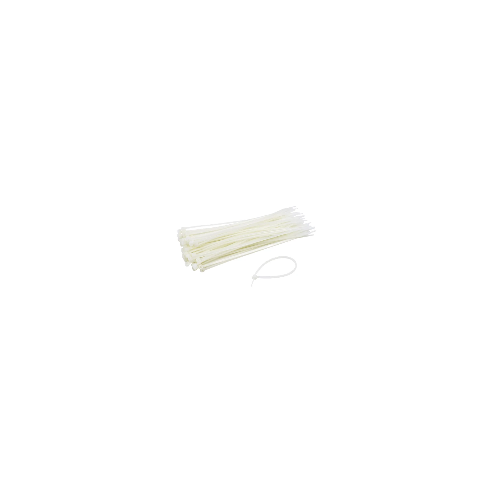 Coliere de plastic 200x3.6 mm, ALB, 100 buc TCP-200-3.6-W