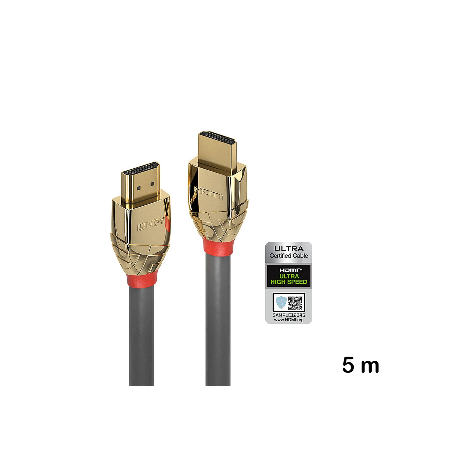Cablu HDMI Ultra High Speed, 5 m, Lindy, Gold Line 37604