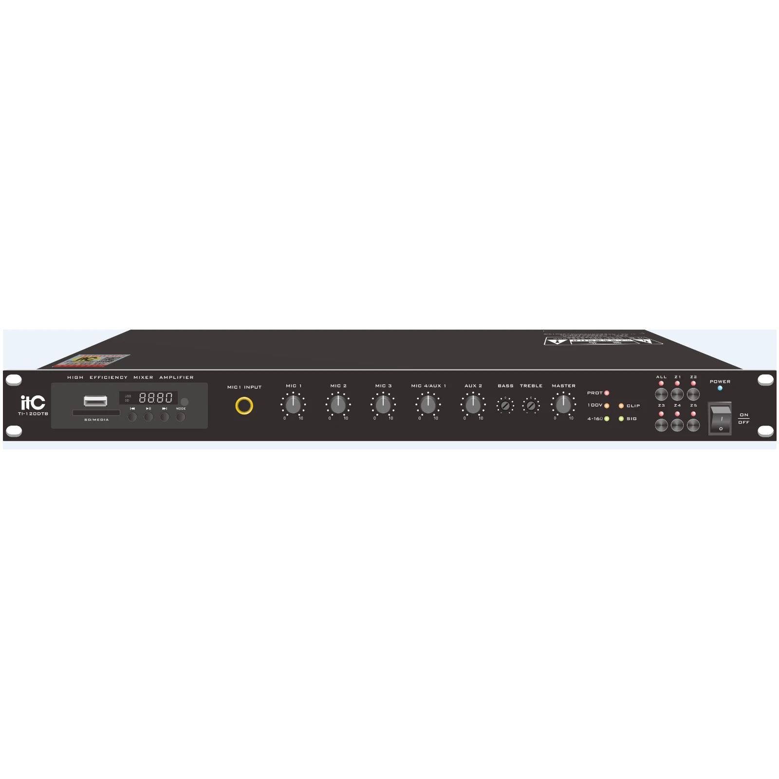 Amplificator Mixer digital cu Mp3/TUNER/Bluetooth TI-120DTB