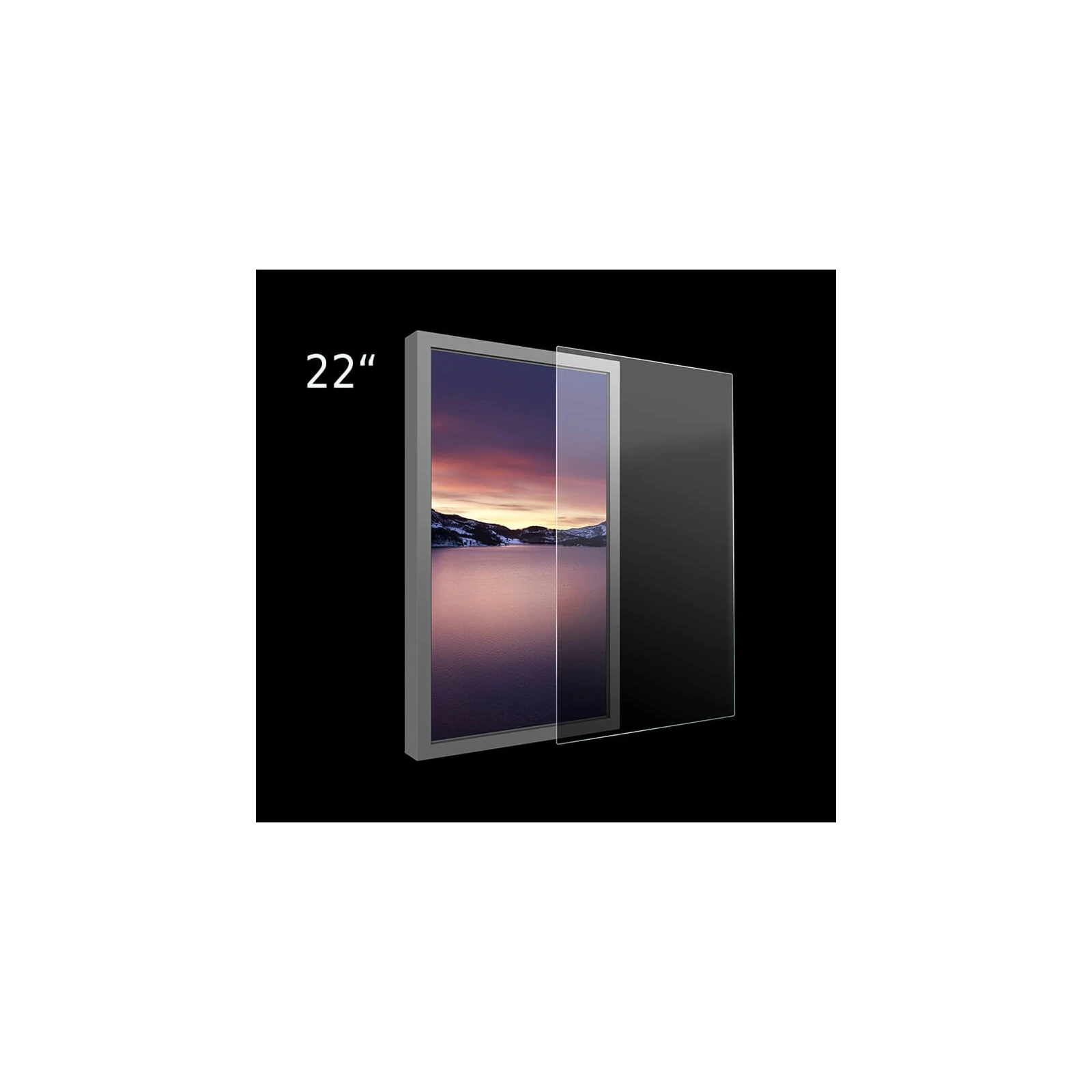 Protectie plexiglass pentru carcase de 22" Multibrackets MB-4875, 544x335x1mm, transparent