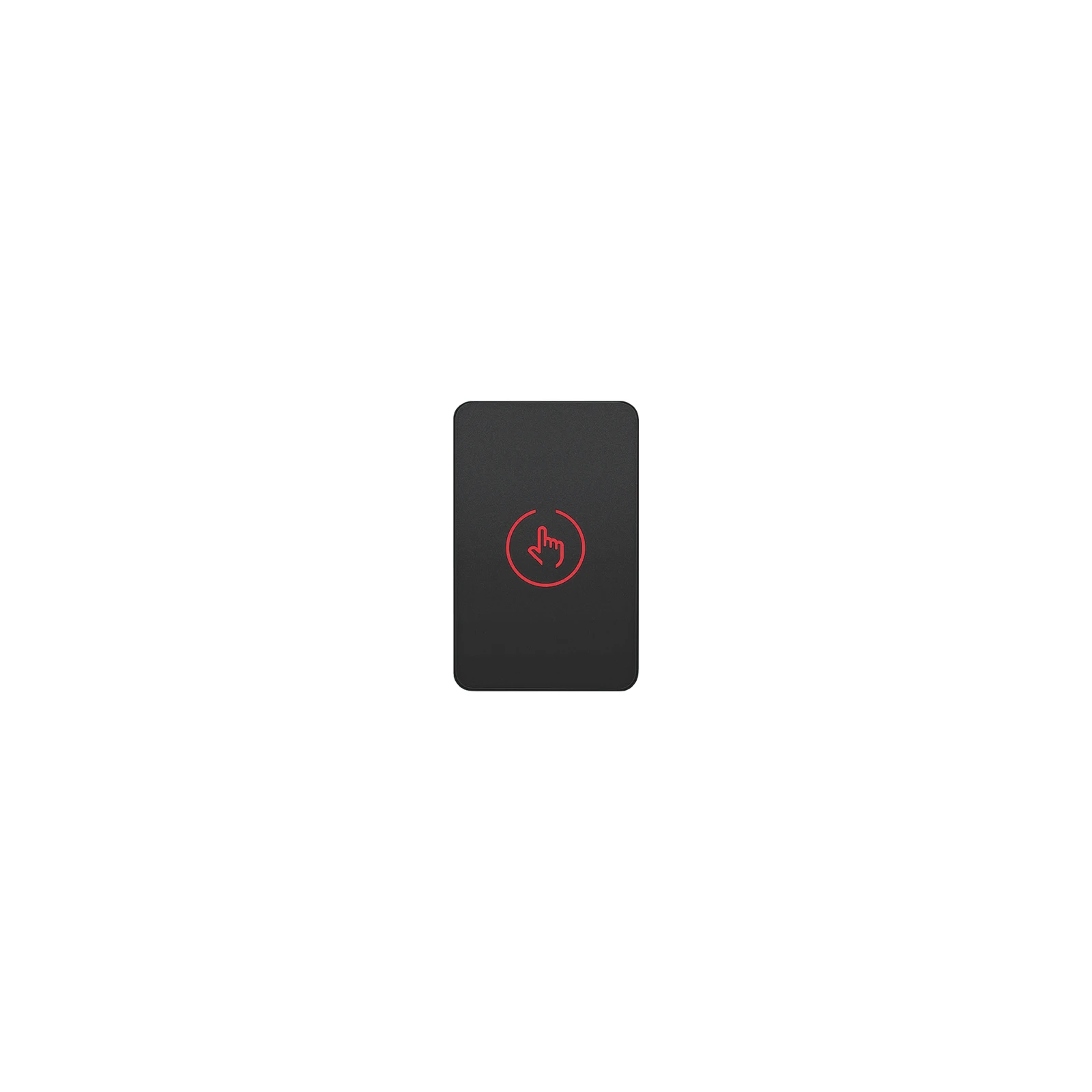 Buton de iesire Touch, plastic negru, montaj aparent, 12-24 Vcc, NO-NC-COM, LED, 86 x 55 mm CSB-86-P2