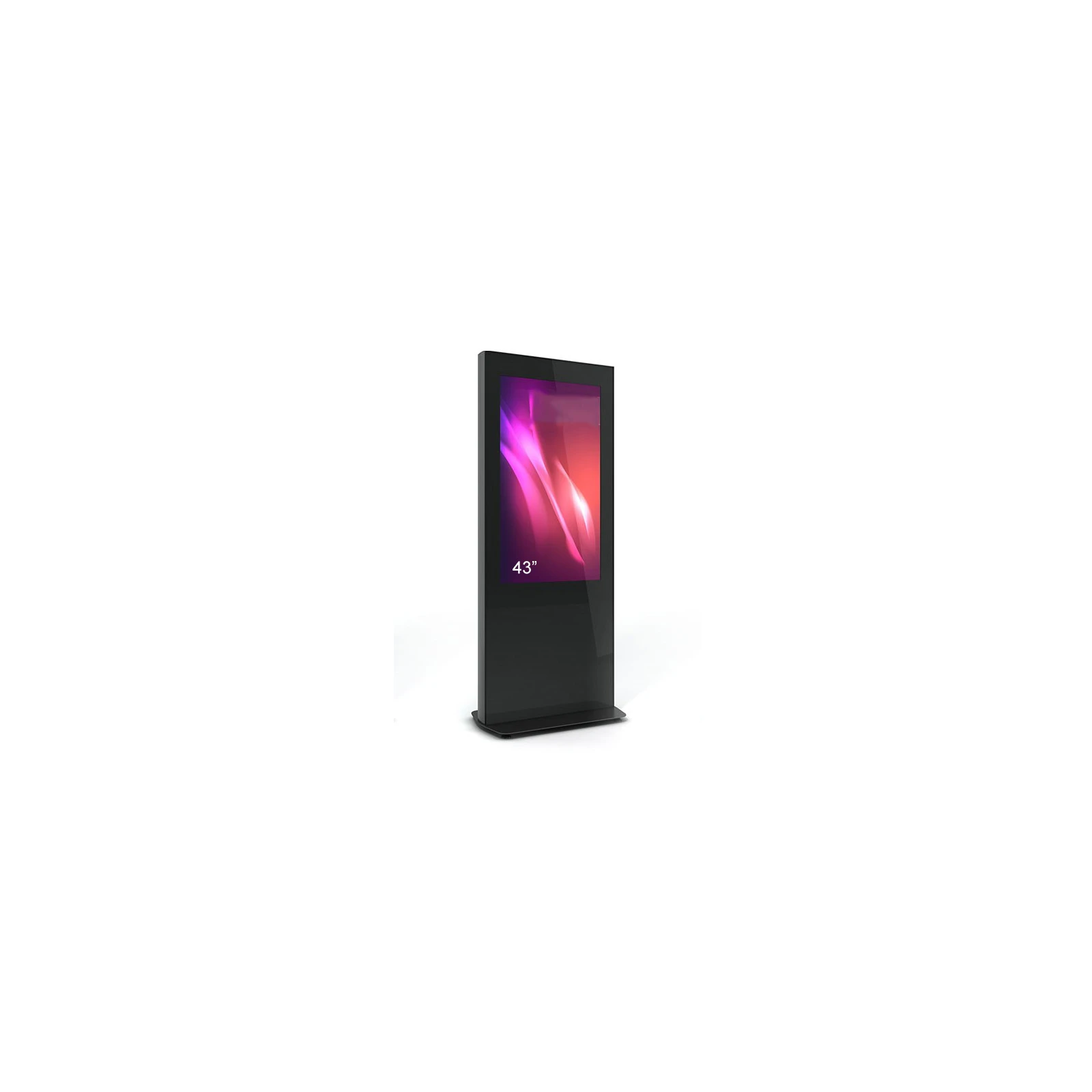 Totem de interior Z01, Z01V43N-BBB, pentru display 43", sticla securizata frontala