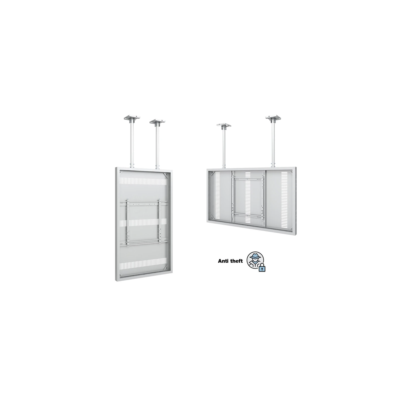 Carcasa LCD de Interior cu montare pe tavan Multibrackets MB-3335, 65", max.80 kg, alb
