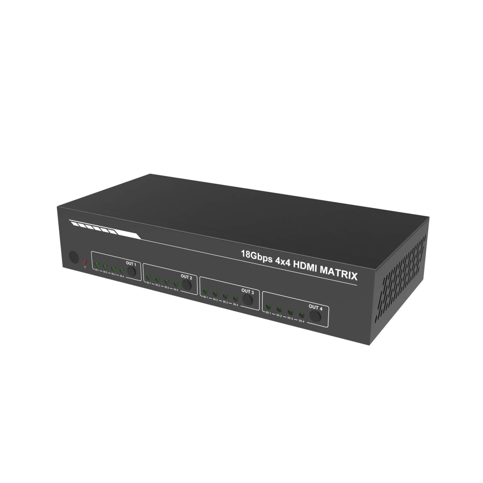 Matrix Switcher HDMI 2.0 4x4 cu Audio Extract, RS232/TCP IP, cu telecomanda