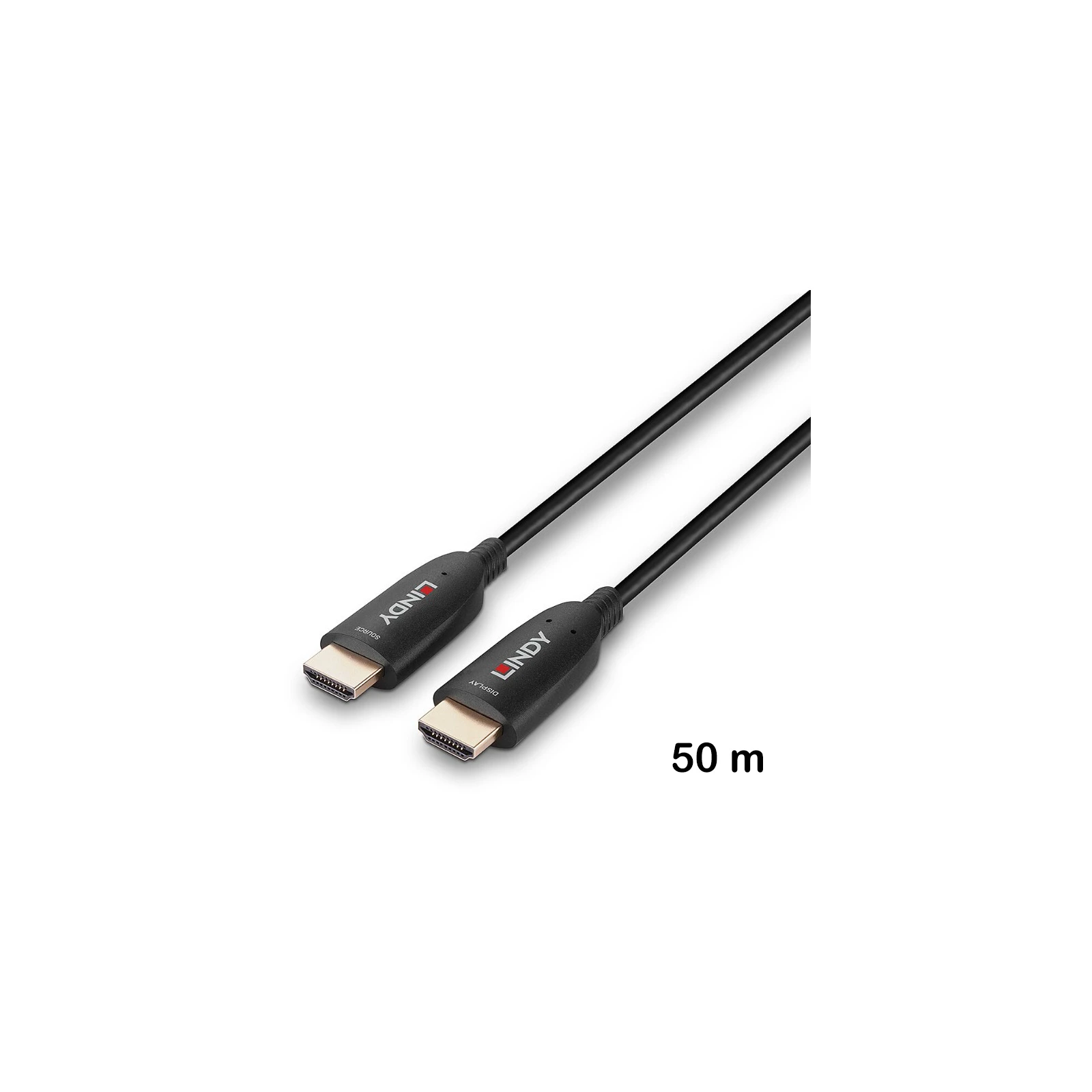 Cablu hibrid HDMI 8K60 cu fibră optică de 50 m, Lindy 38515