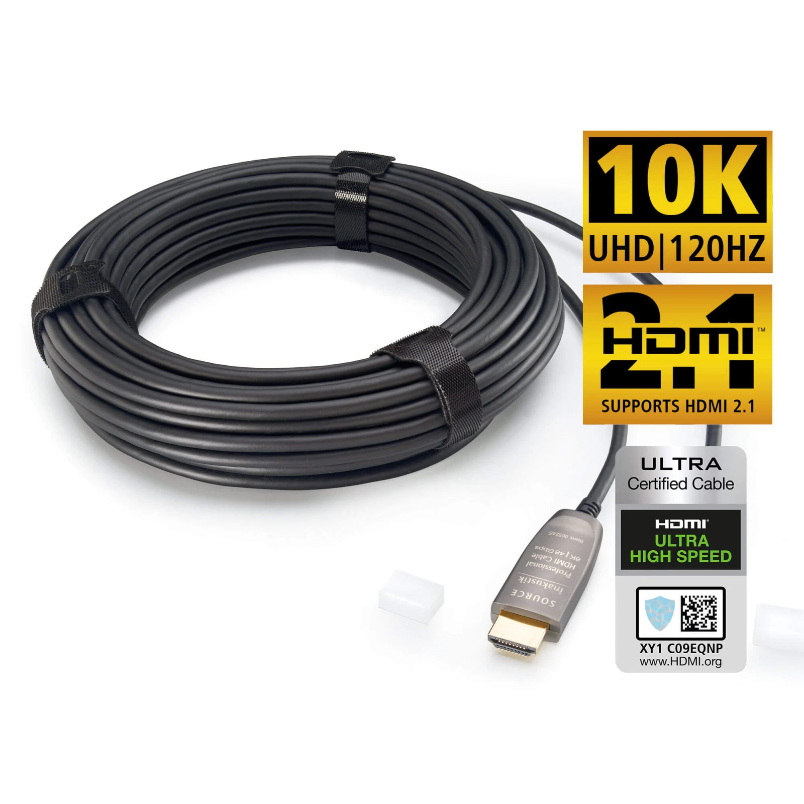 Cablu HDMI 2.1 prin fibra optica, 8K/10K, 10m, 009245015, Inakustik