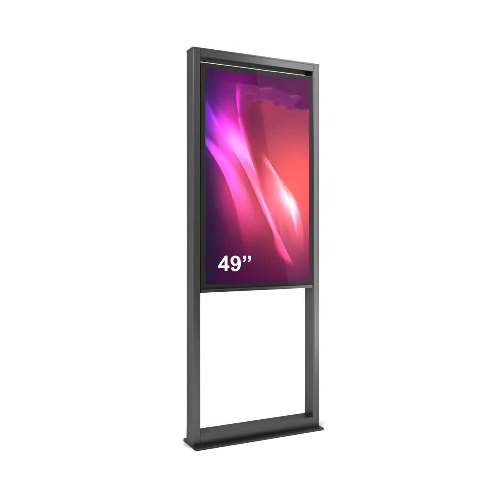 Totem de exterior T1 ,T1HV49N-BBB, pentru display 49'', inaltime 212 cm, 96 kg, dim.758x2120x100 mm